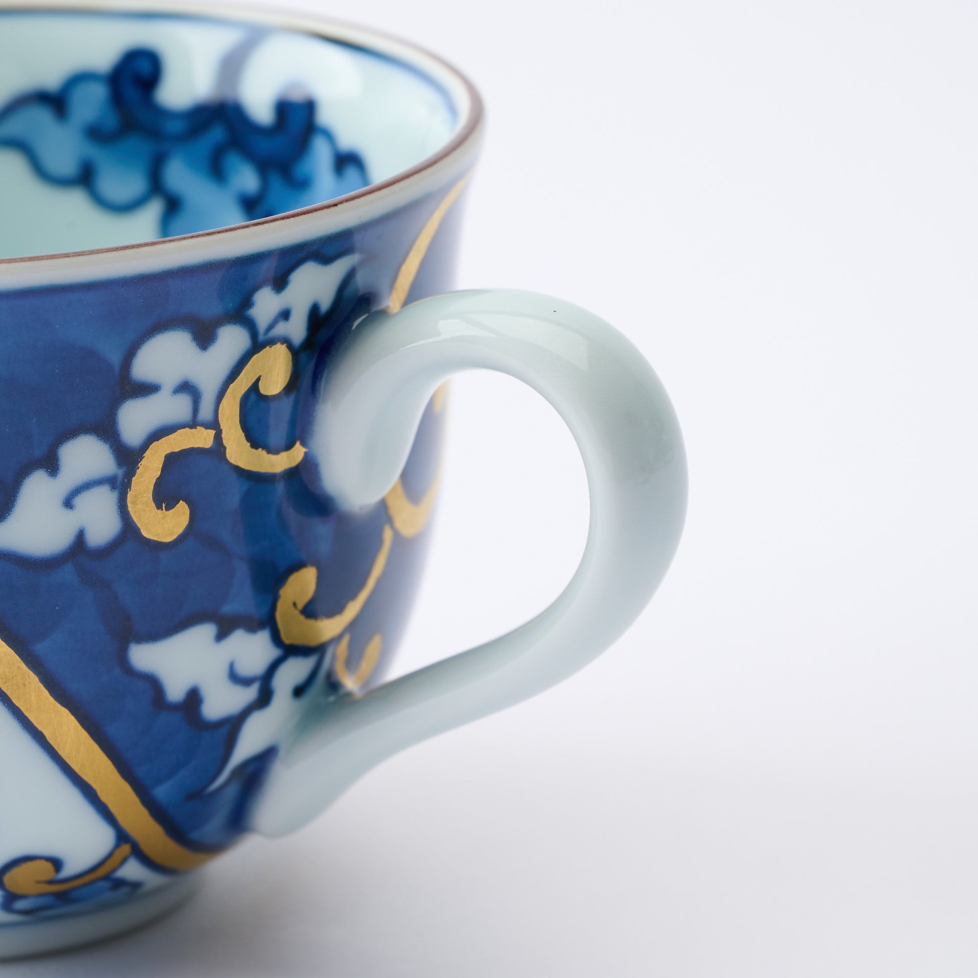 Blue Knotted Arabesque Cup and Saucer