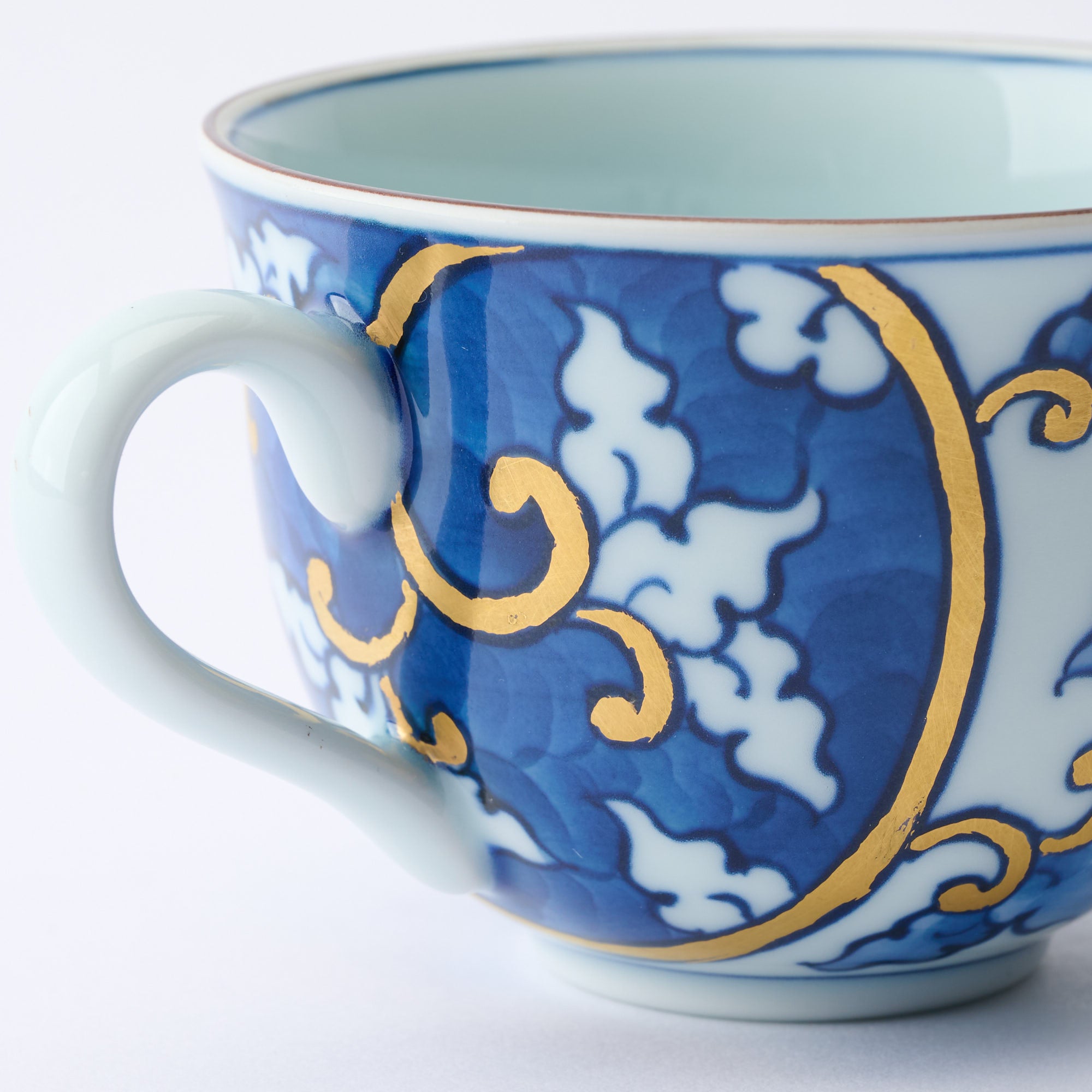 Blue Knotted Arabesque Cup and Saucer