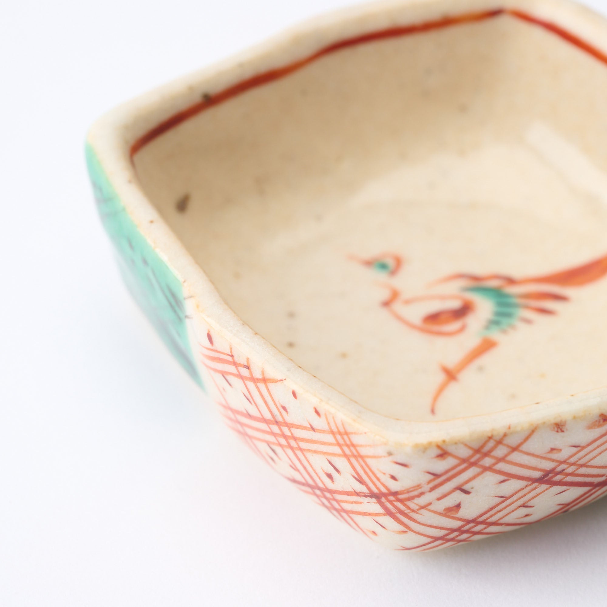 Akae Diamond Pattern Sauce Plate