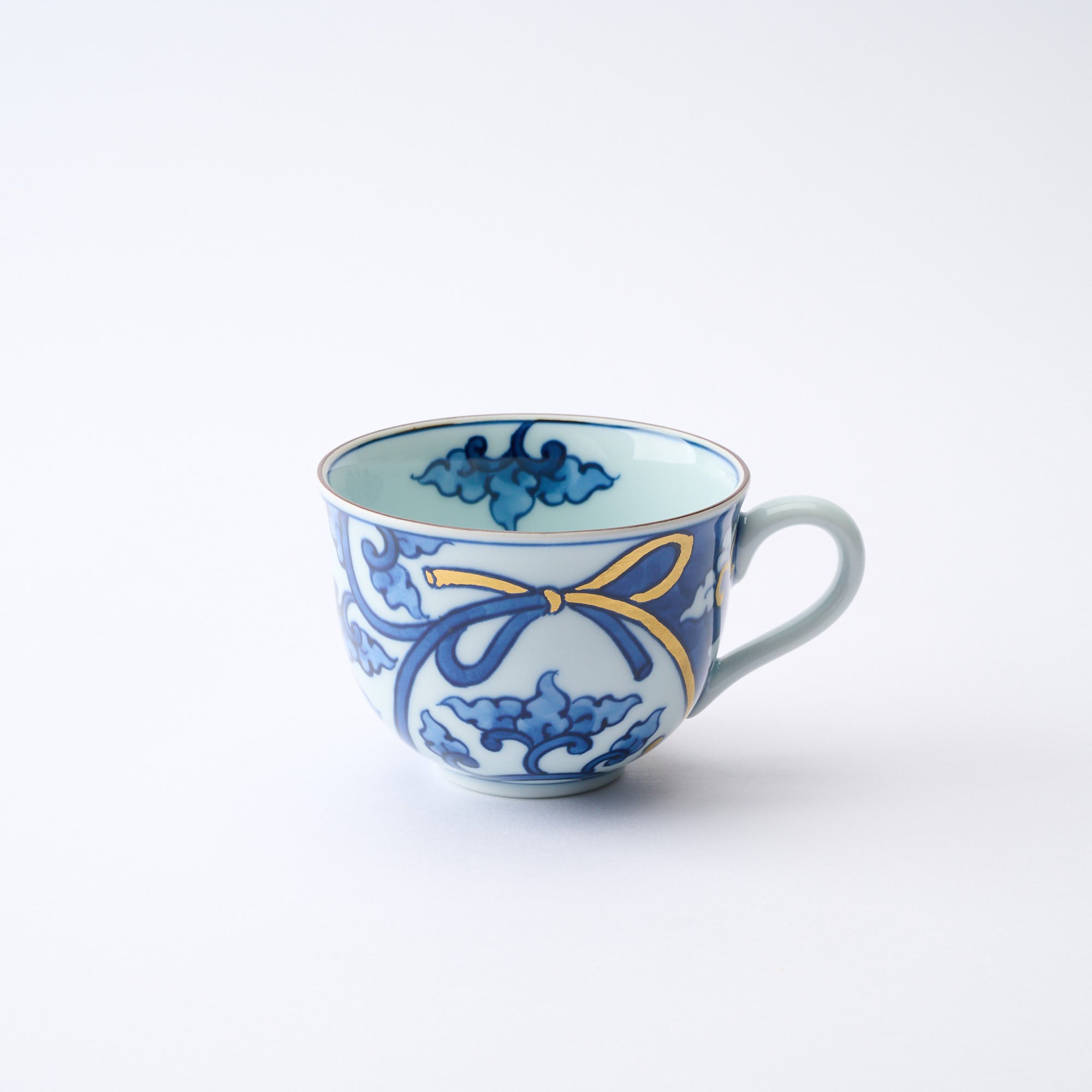 Blue Knotted Arabesque Cup and Saucer