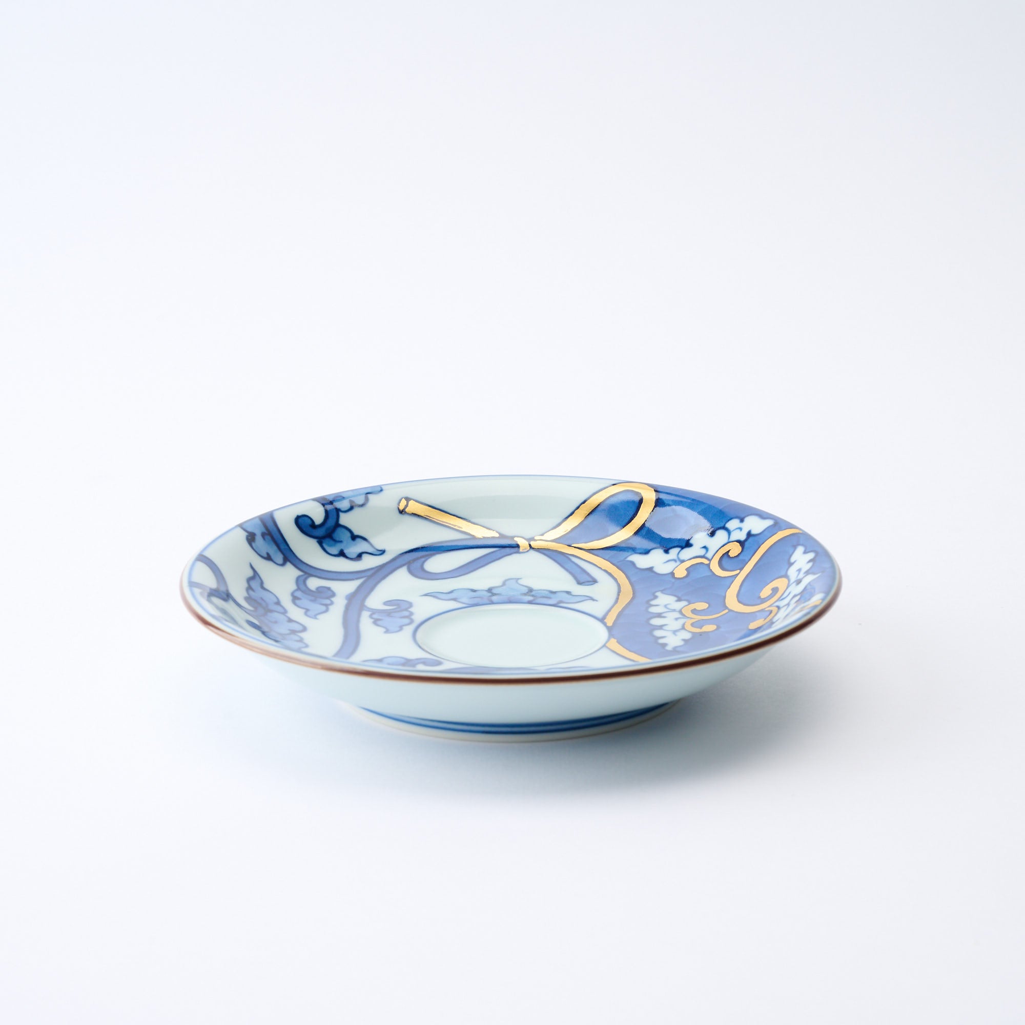 Blue Knotted Arabesque Cup and Saucer