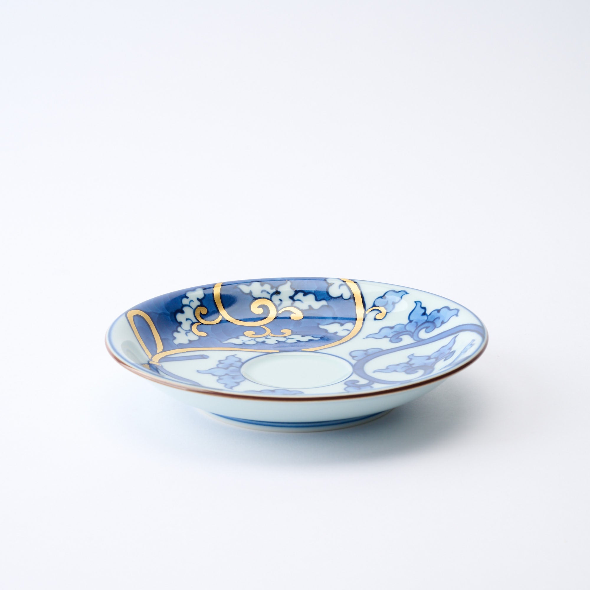 Blue Knotted Arabesque Cup and Saucer