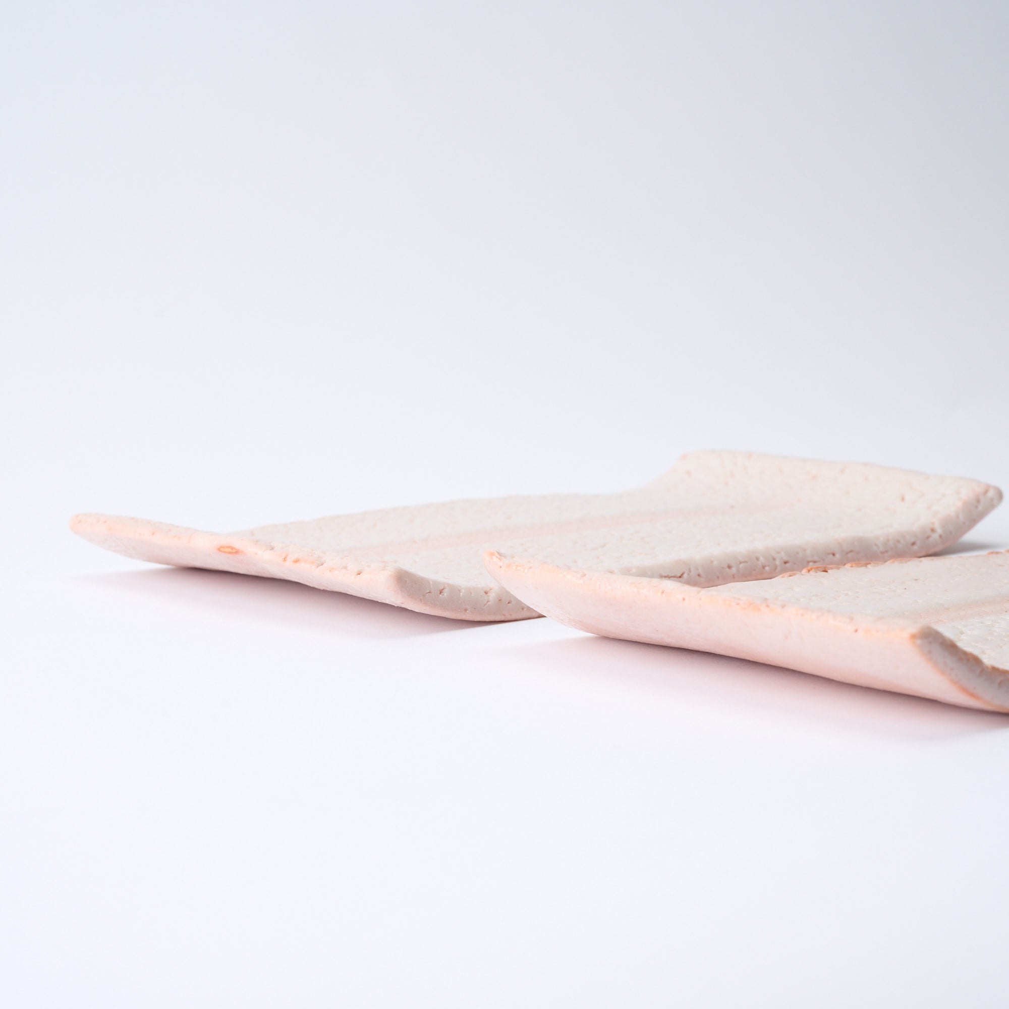 Shino Blush Flat Rectangular Dinner Plate