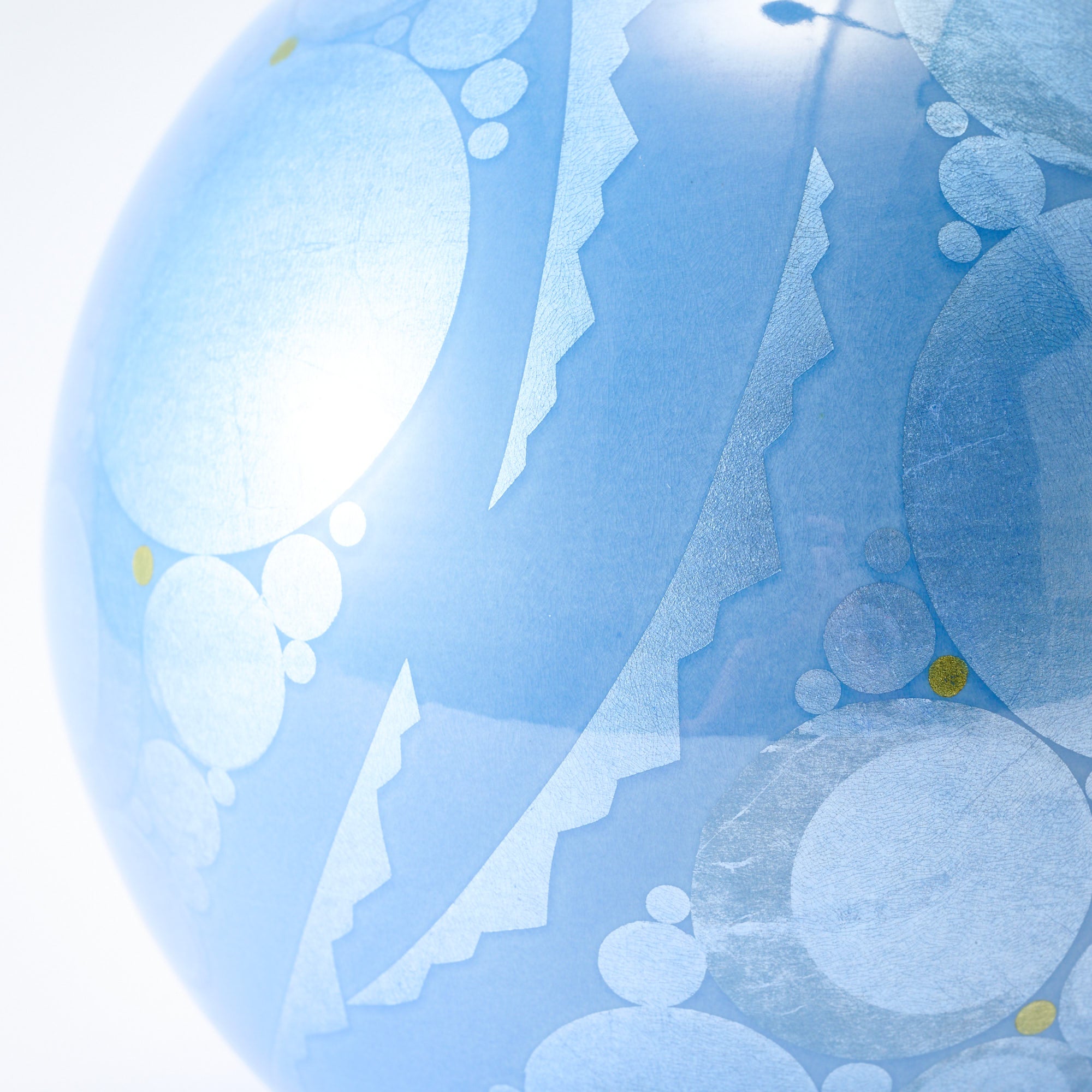 Yuri-Ginsai Pale Azure Circular Pattern Vase