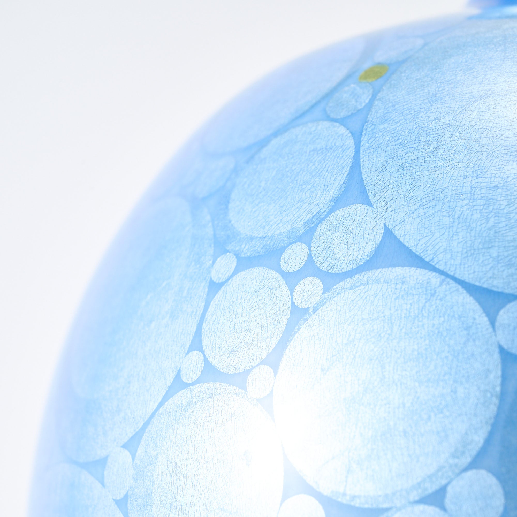 Yuri-Ginsai Pale Azure Circular Pattern Vase