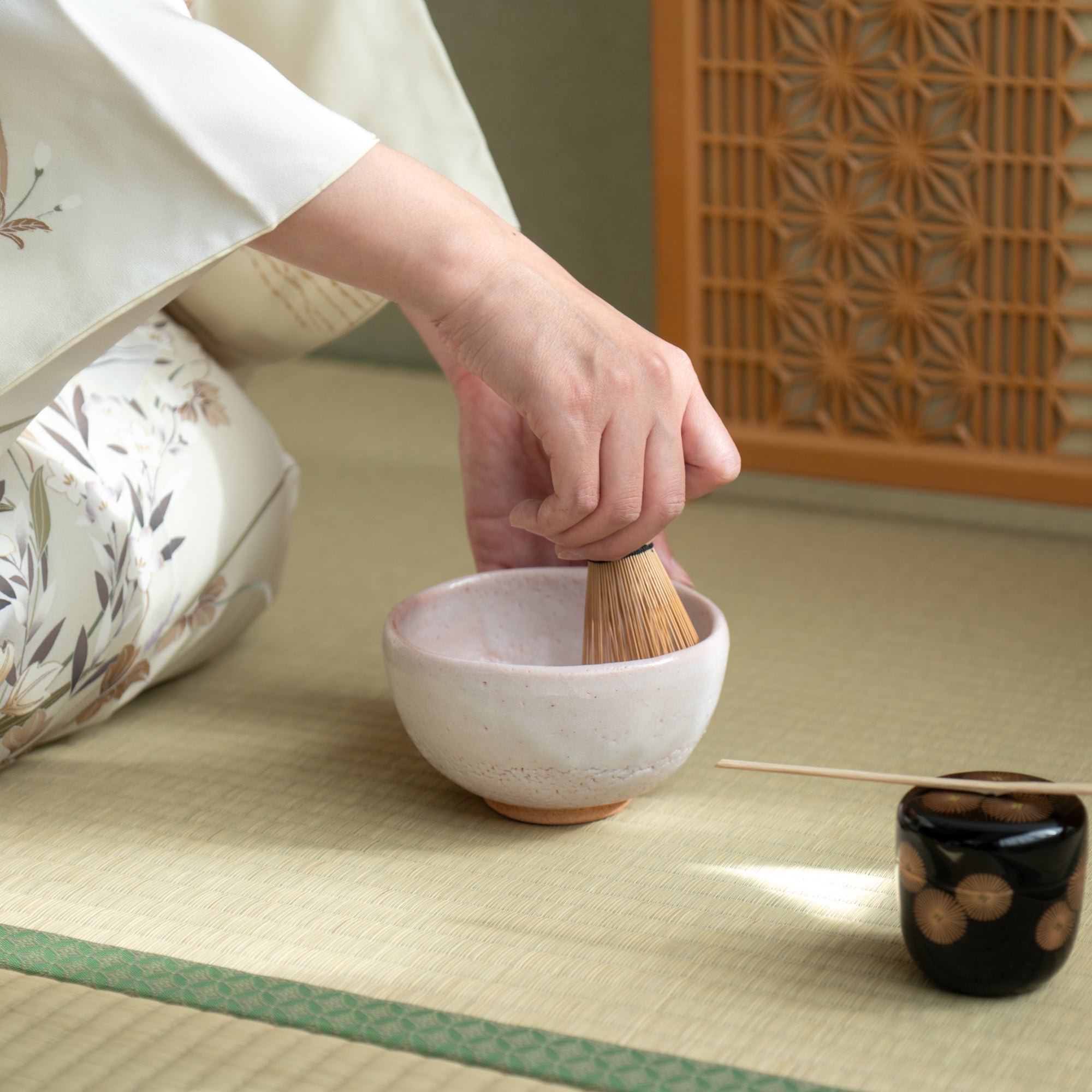 Shino Blush Matcha Bowl