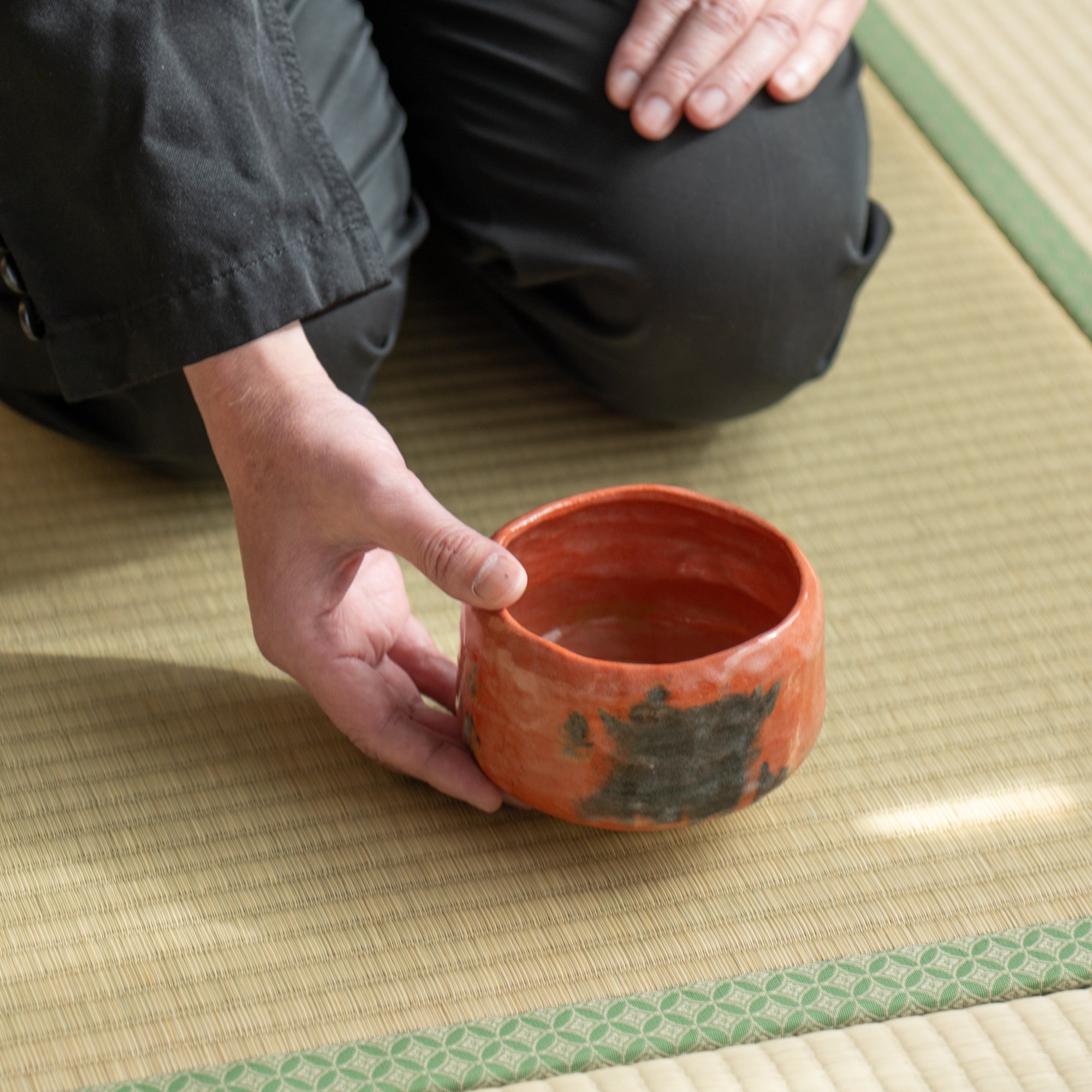 Red Raku Matcha Bowl