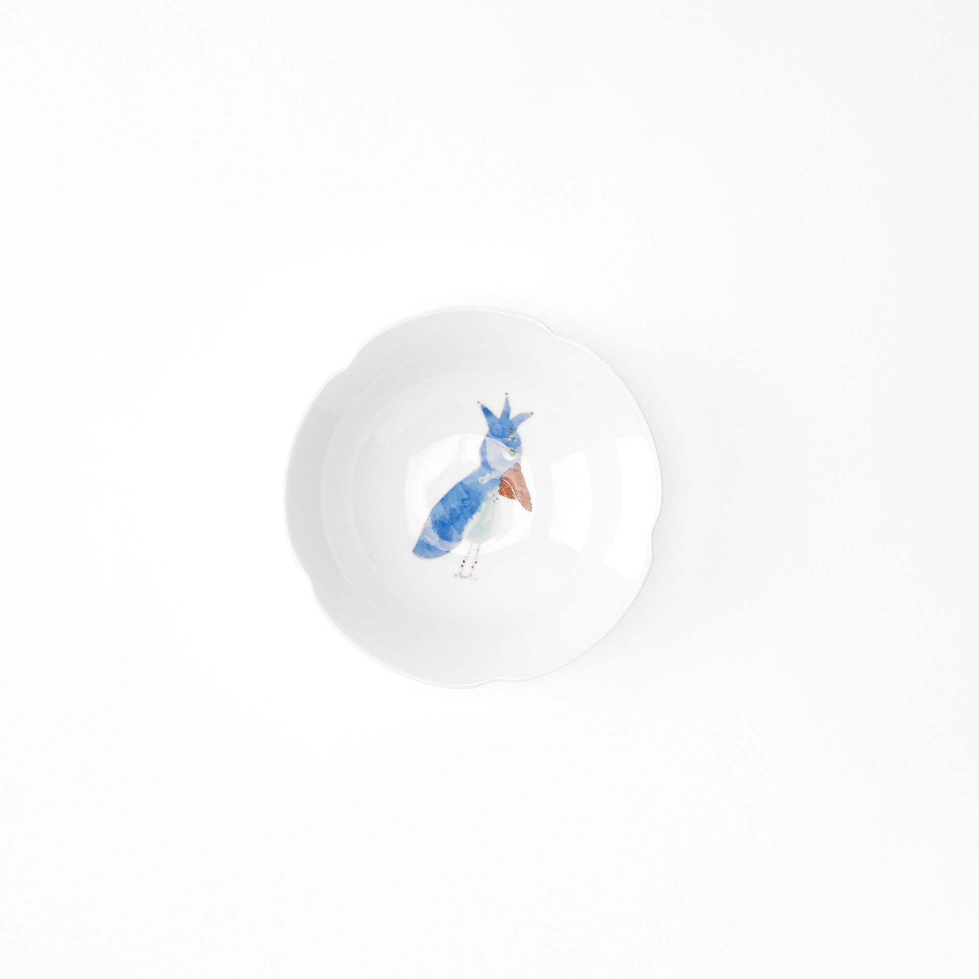 Shoebill Flower Shaped Medium Bowl