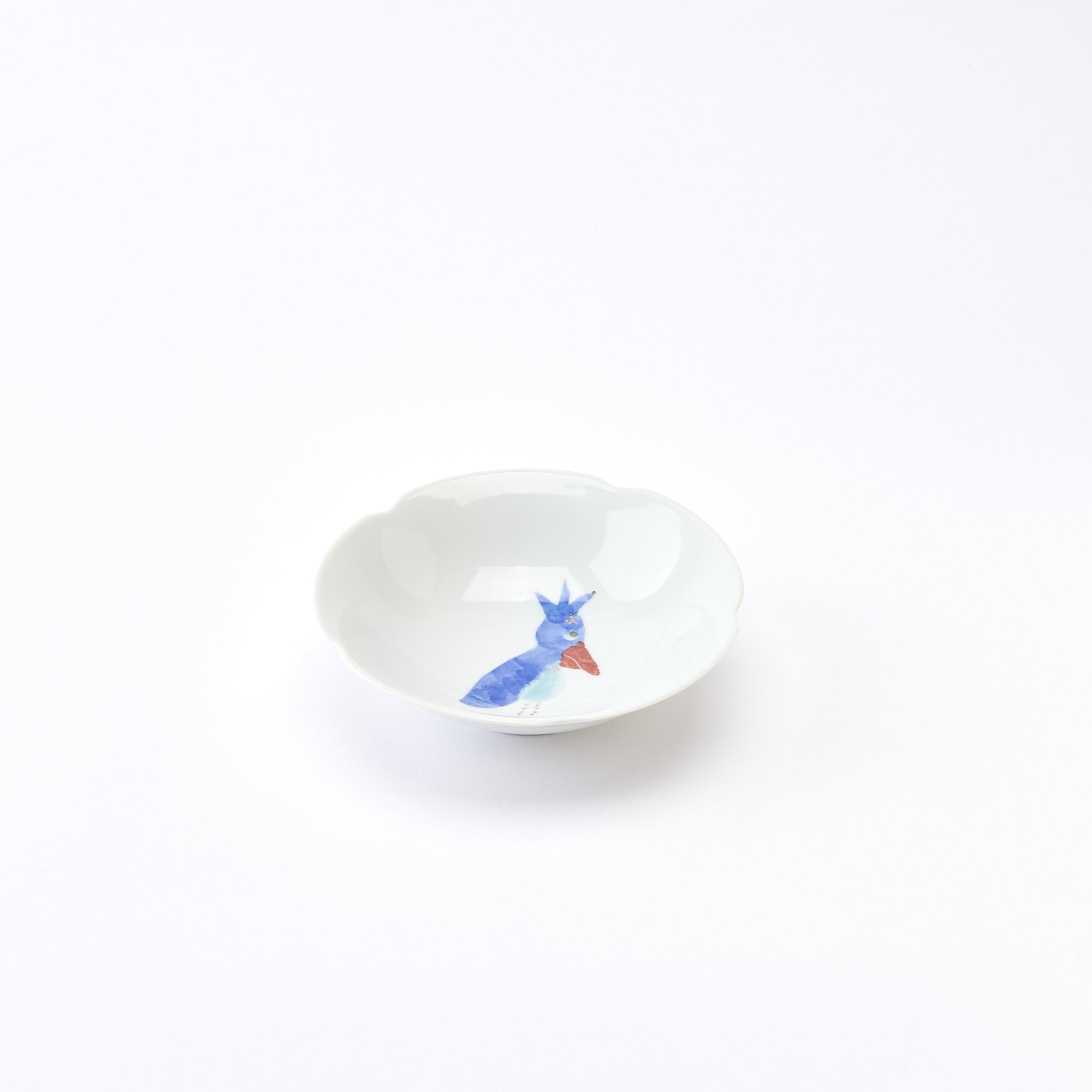 Shoebill Flower Shaped Medium Bowl