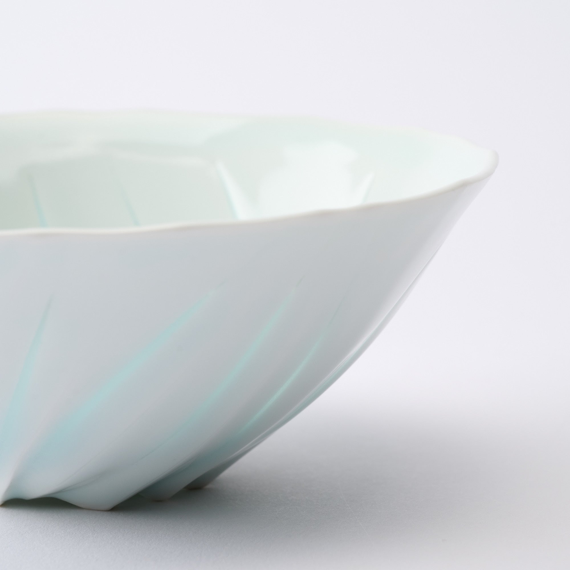 Clad in Light Faceted Matcha Bowl