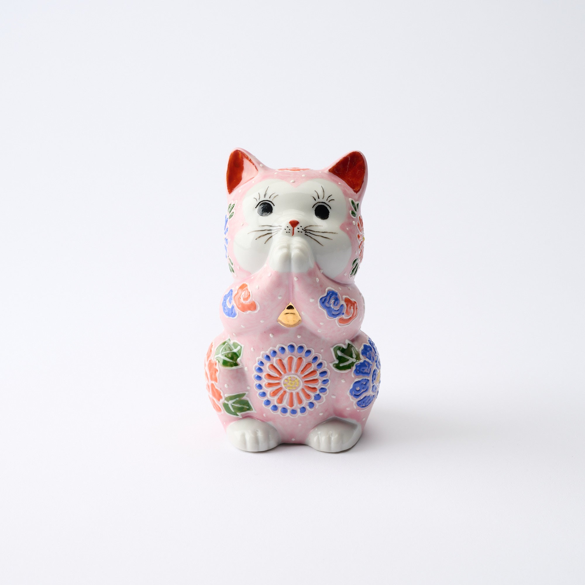 Pink Mori Oinori Neko Lucky Cat 4.5 in