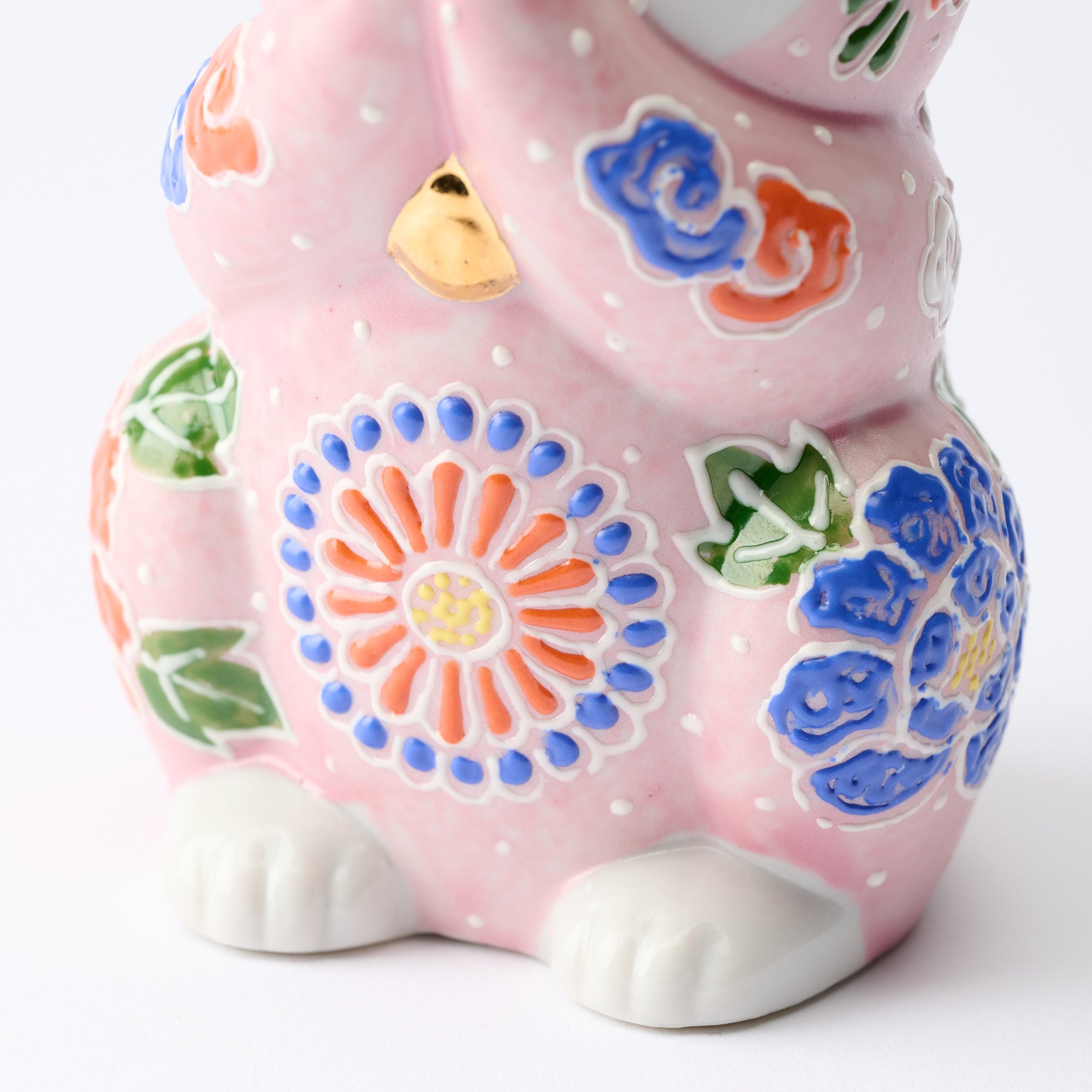 Pink Mori Oinori Neko Lucky Cat 4.5 in