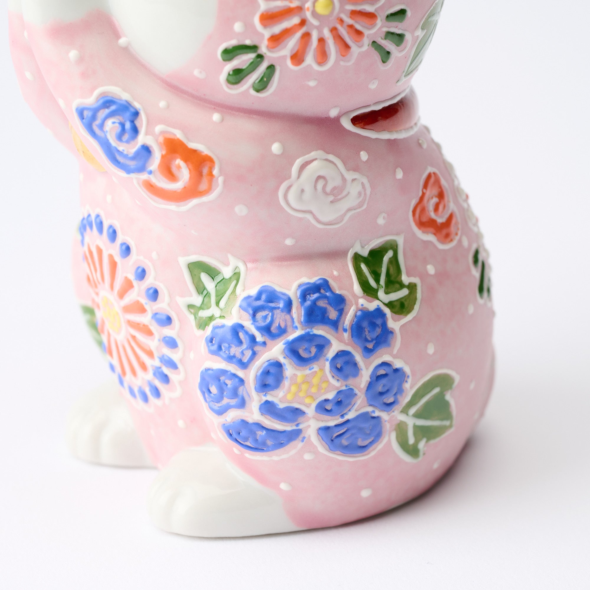 Pink Mori Oinori Neko Lucky Cat 4.5 in