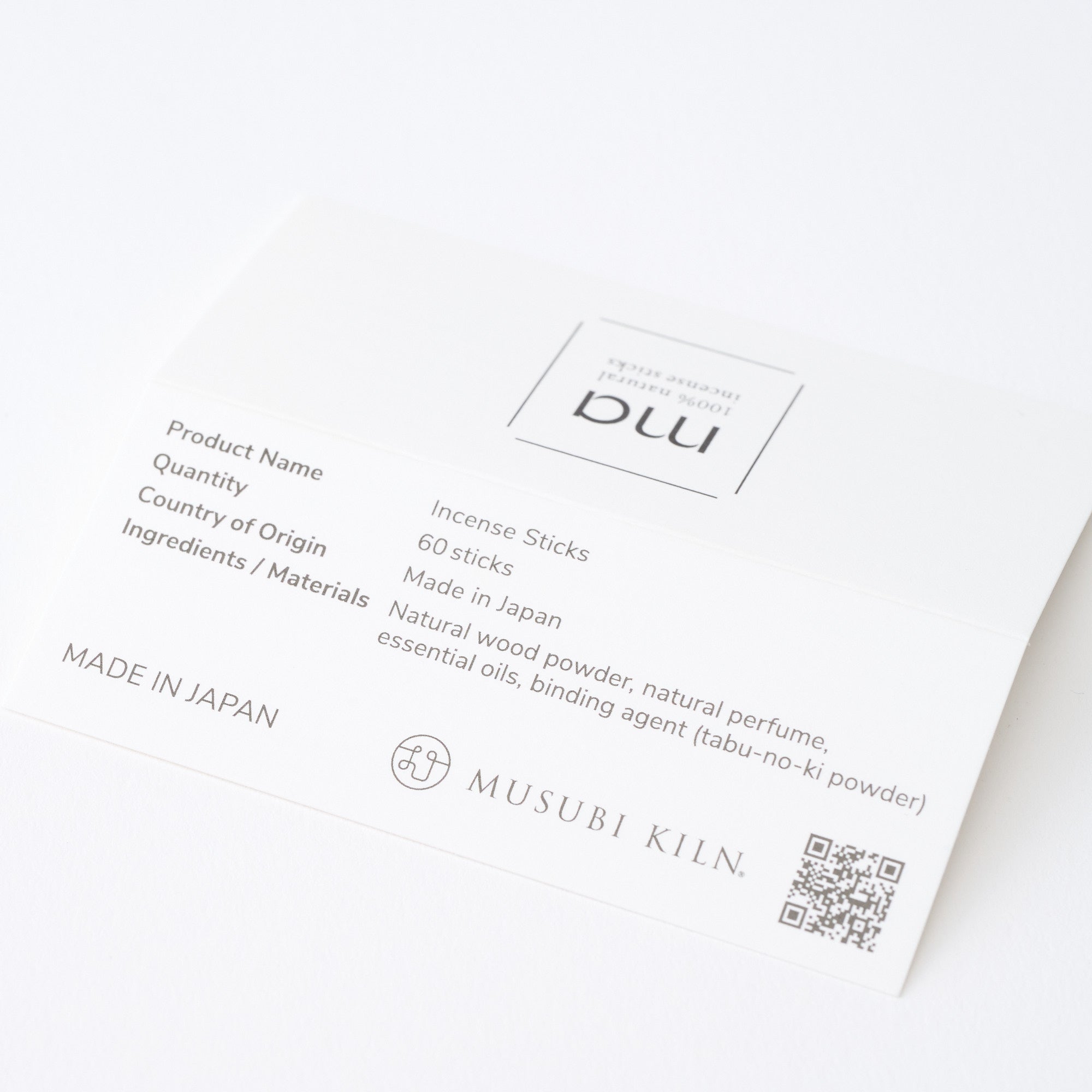 "ma" Calm Organic Incense Sticks