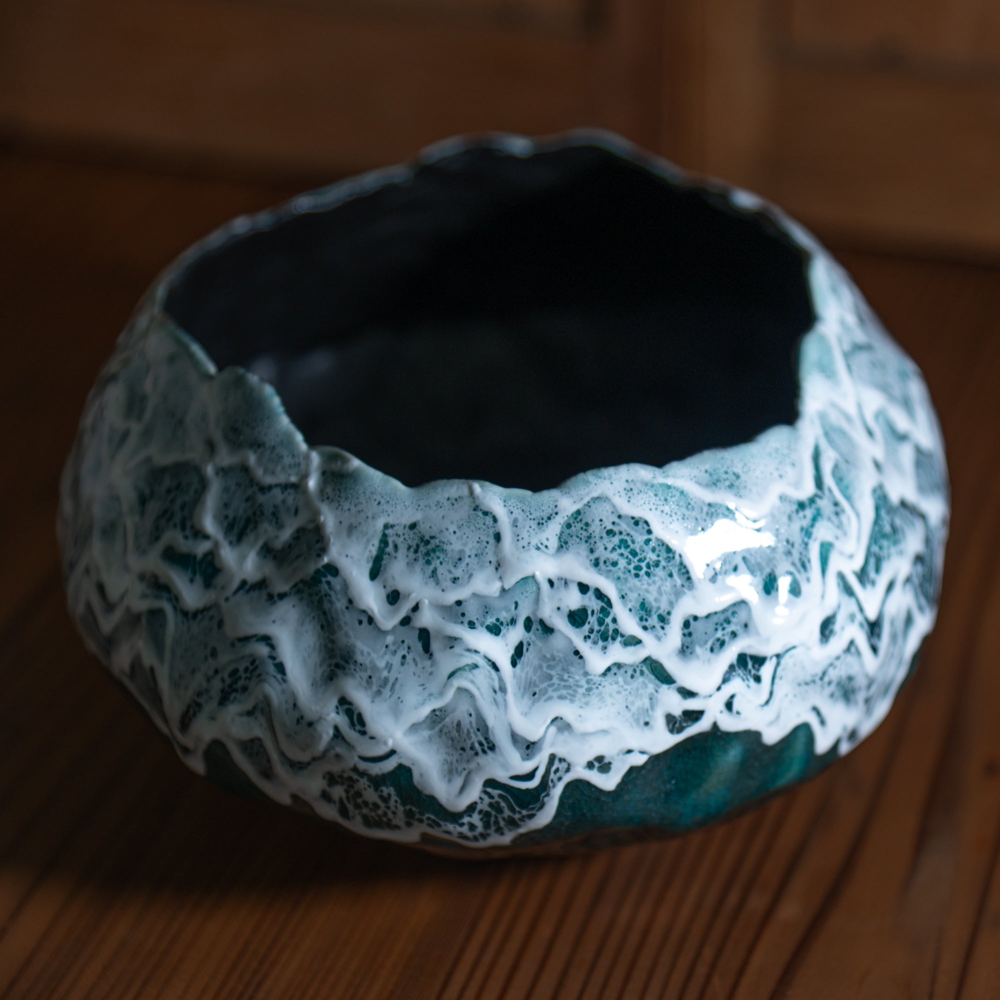 Sazameku Cascade Round Japanese Flower Vase　