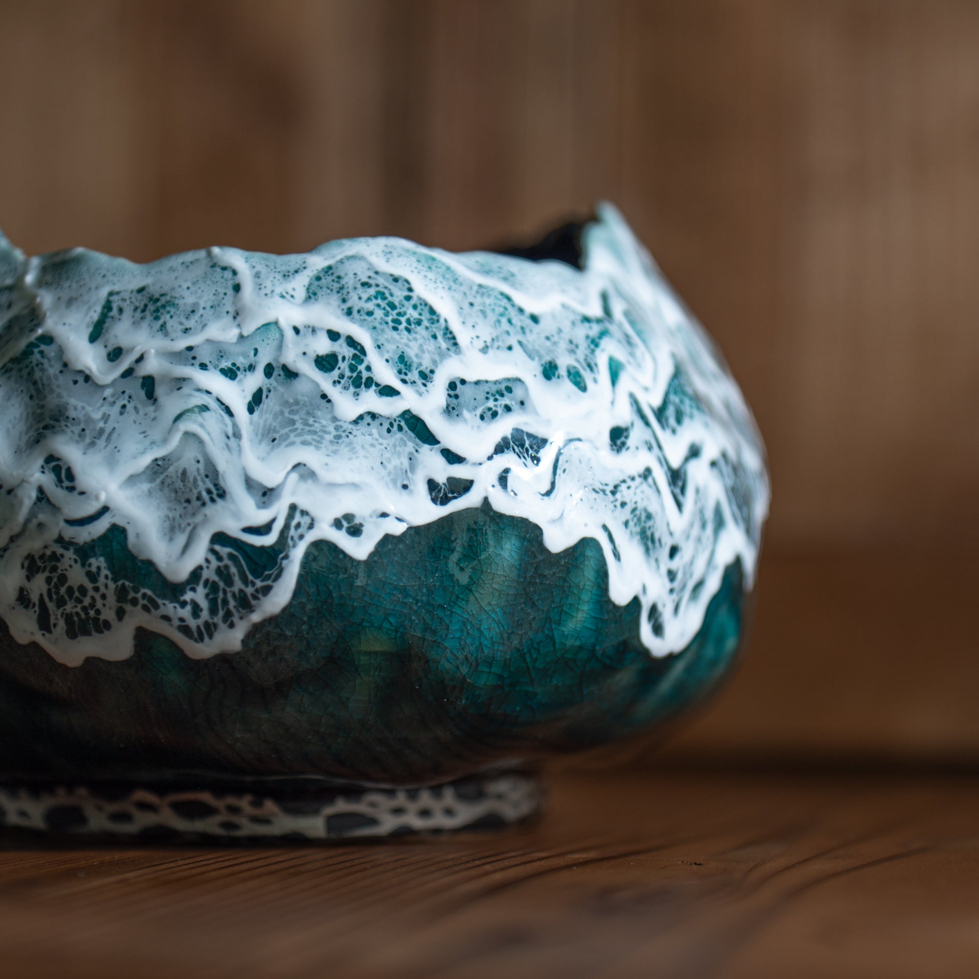 Sazameku Cascade Round Japanese Flower Vase　