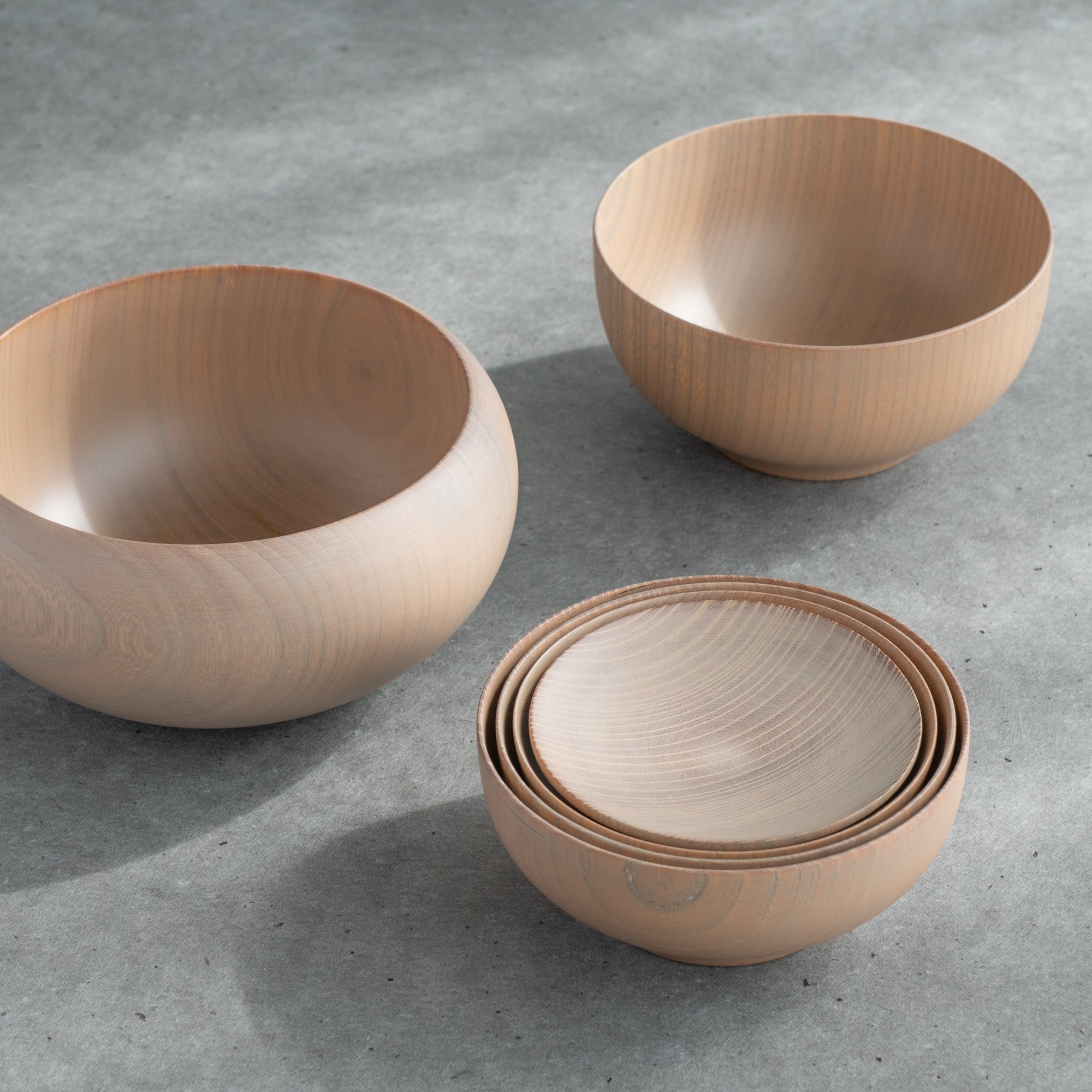 White Matte Wipe-Lacquer Finish Oryoki Bowl Set