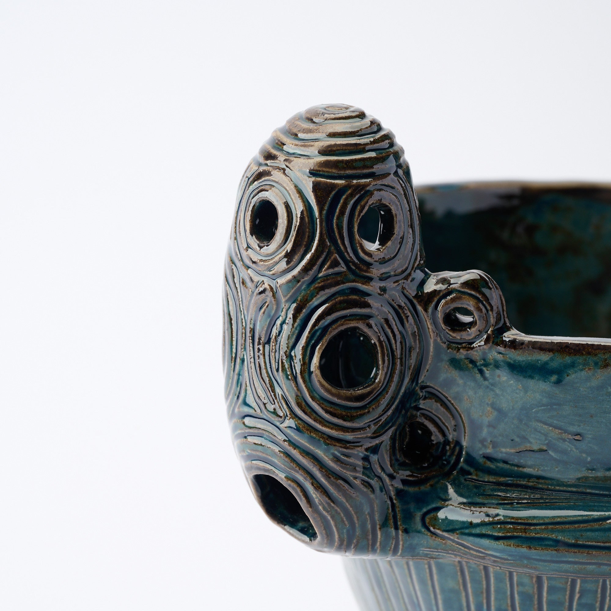 Suien Blue Jomon Cachepot