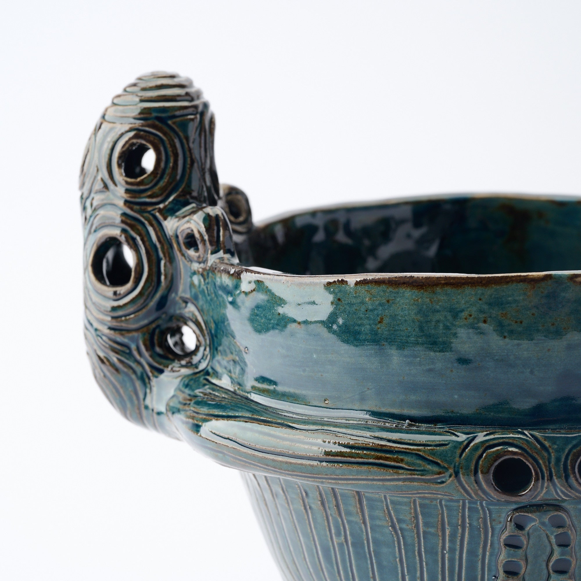 Suien Blue Jomon Cachepot