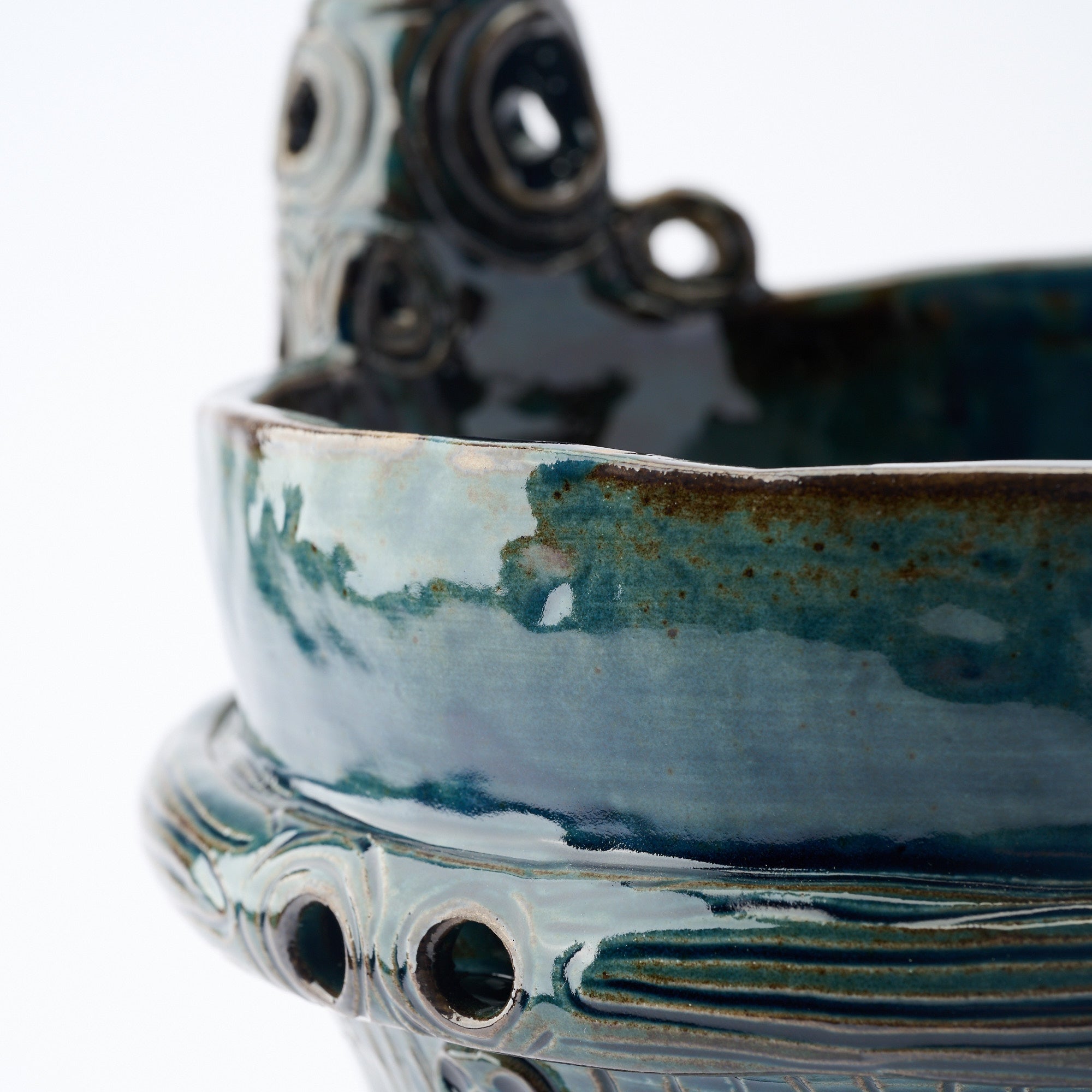 Suien Blue Jomon Cachepot