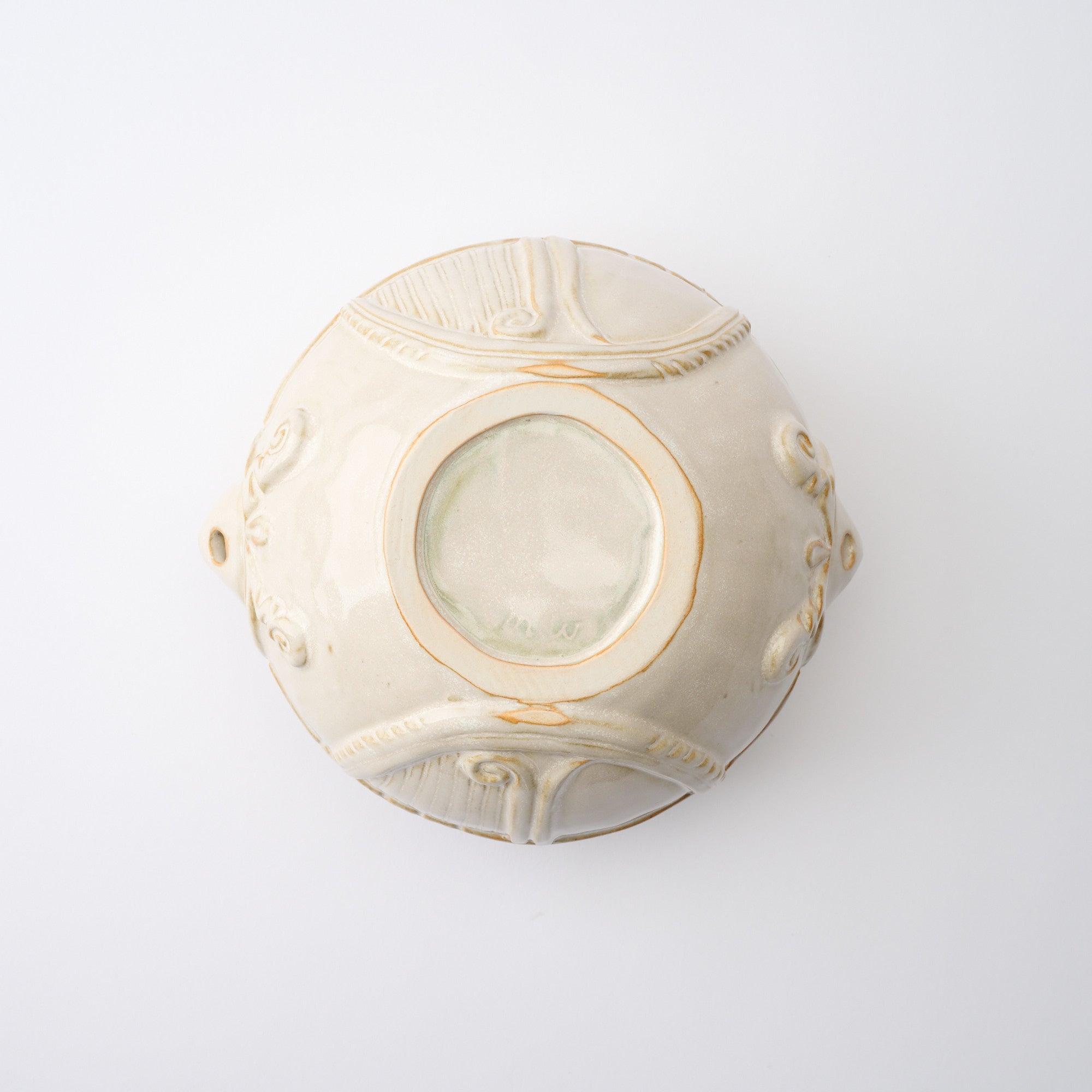 Taido White Jomon Cachepot