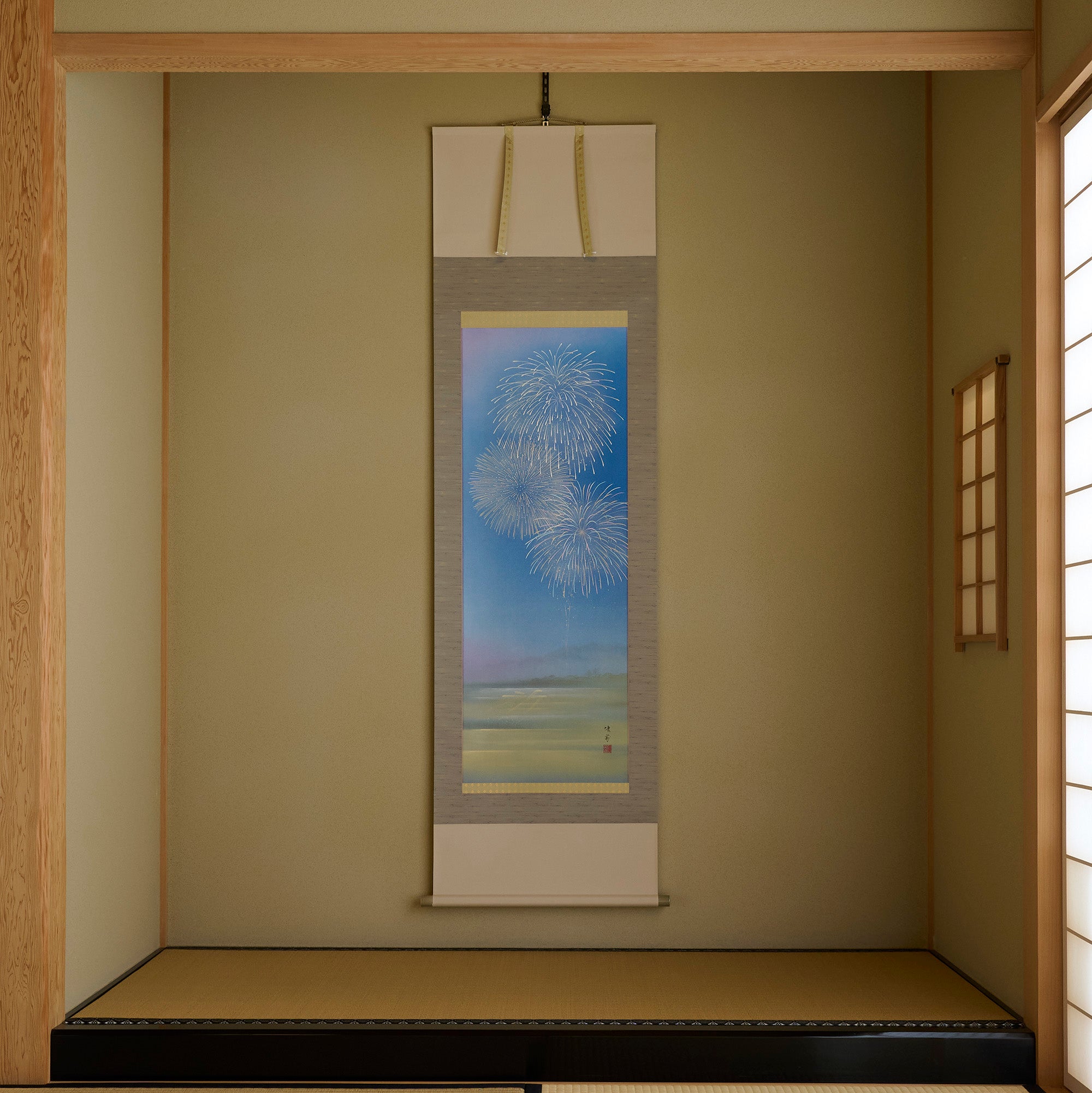 Fireworks Kakejiku Hanging Scroll