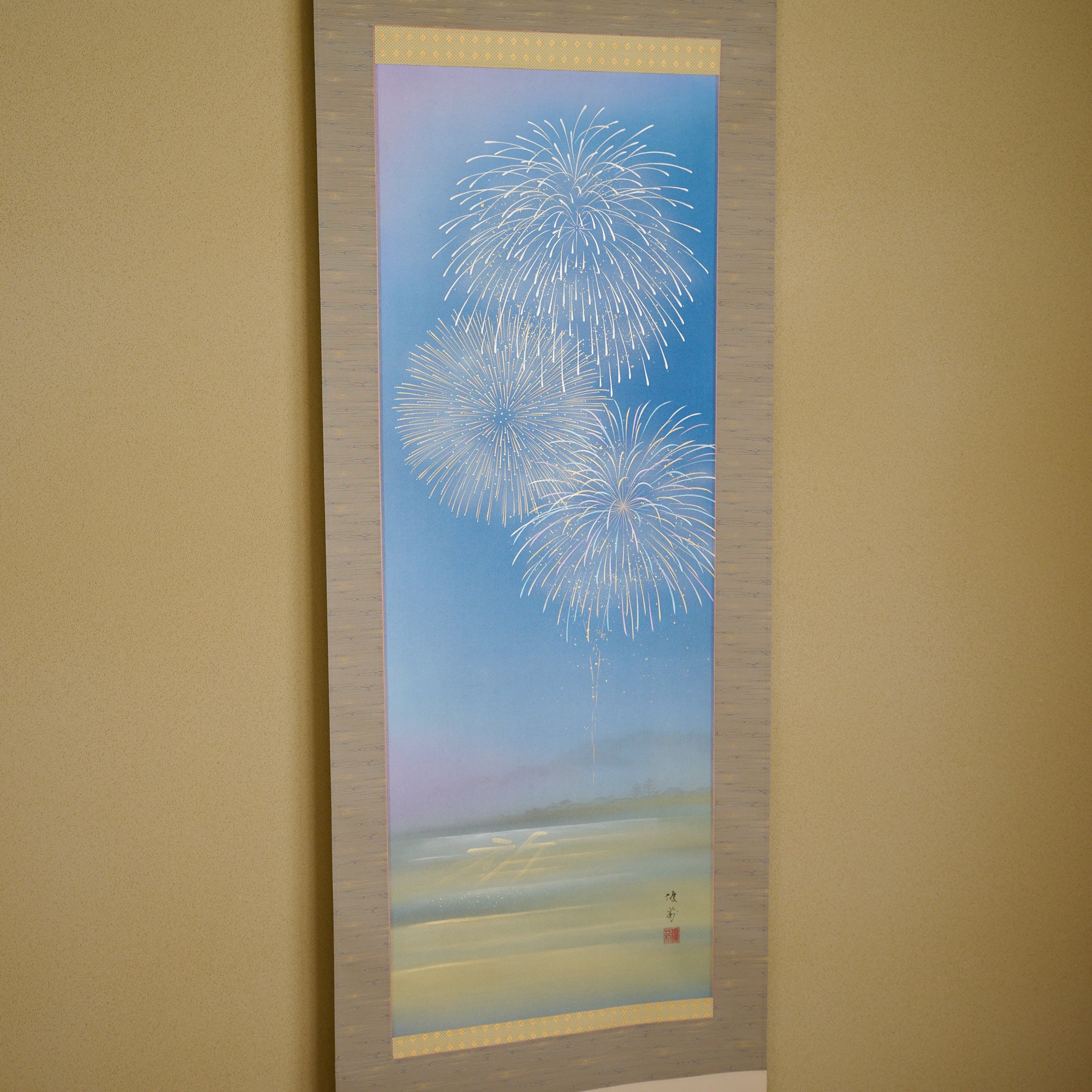 Fireworks Kakejiku Hanging Scroll