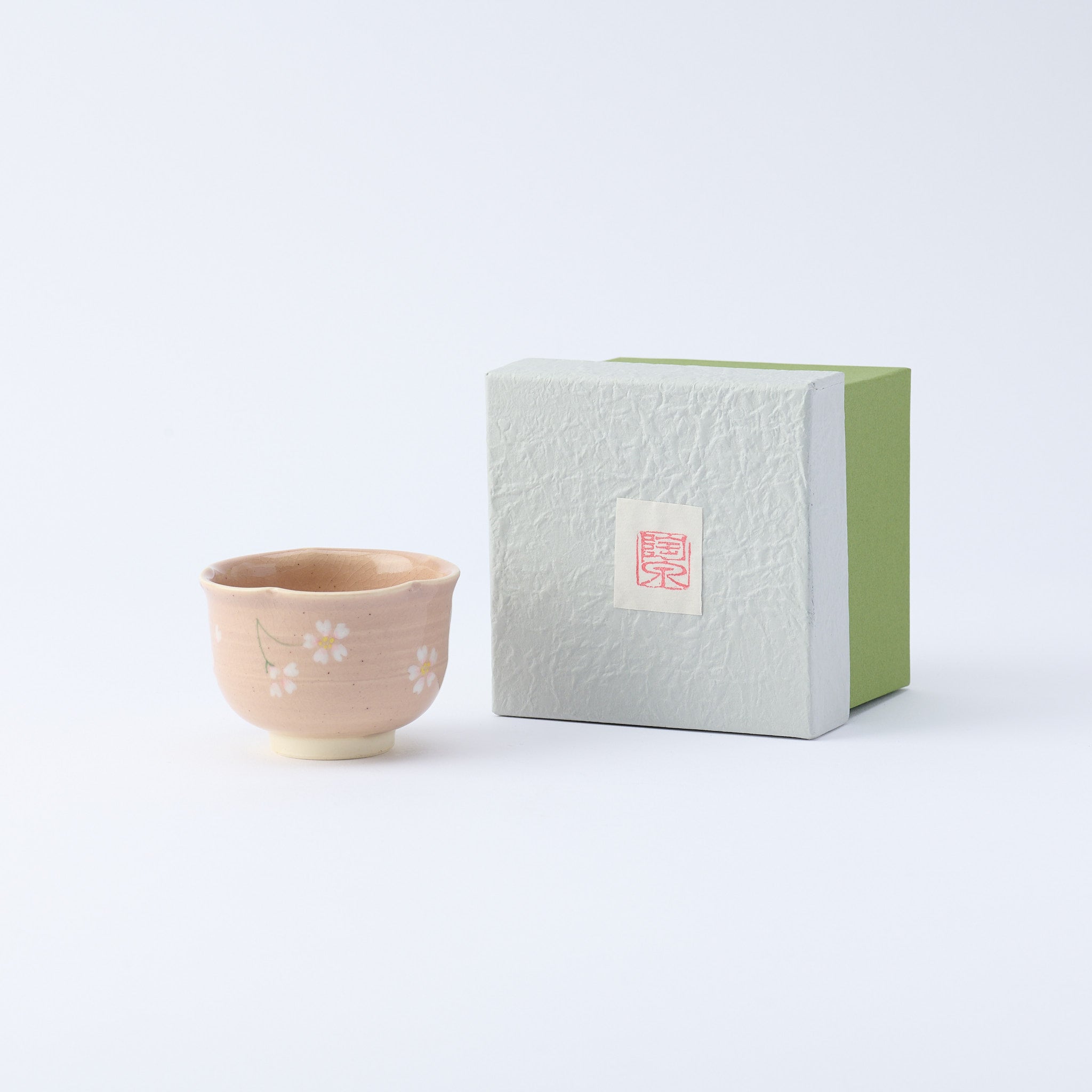 Floating Sakura Japanese Teacup