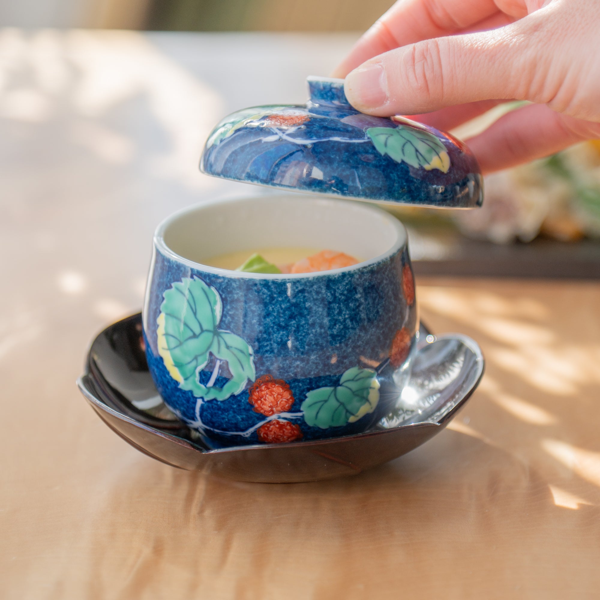 Nishiki Wild Strawberry Chawanmushi Bowl