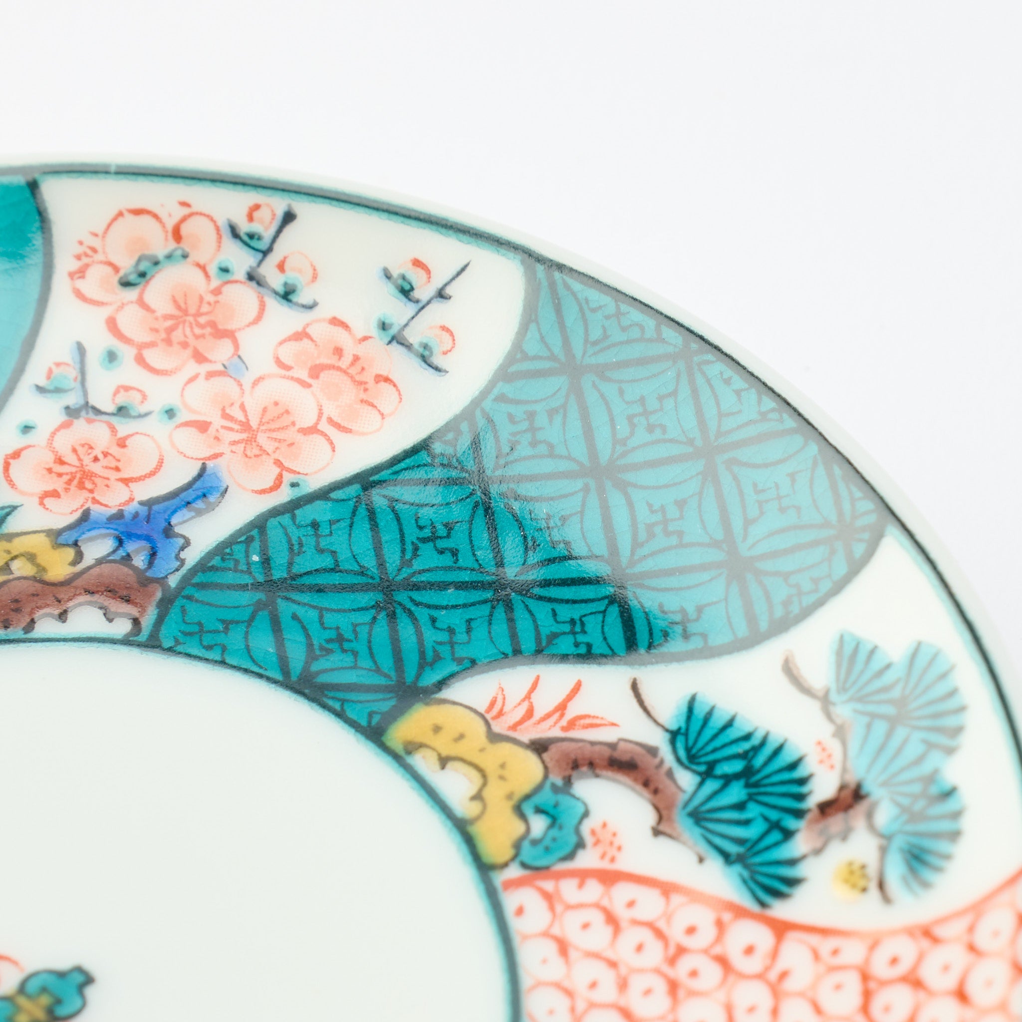 Kutani Art Heritage Designs Sauce Plate