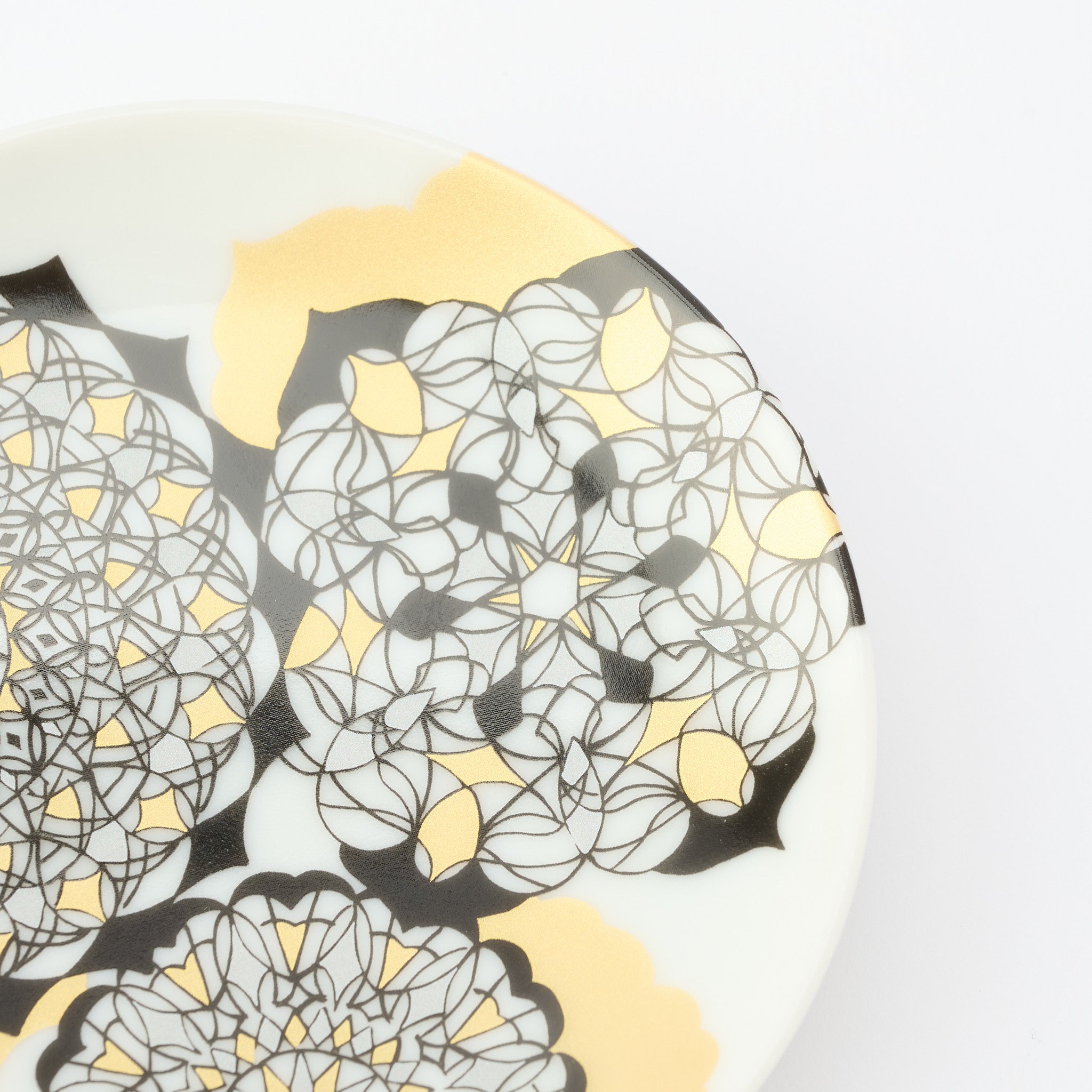 Kutani Art Colorful Saibyo Sauce Plate
