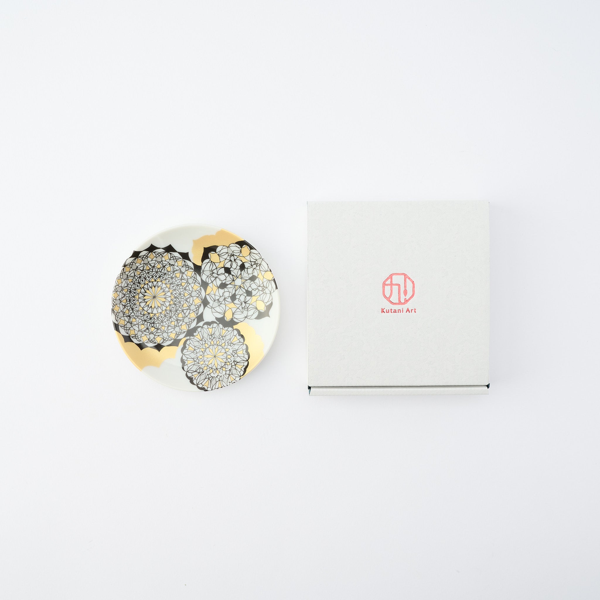 Kutani Art Colorful Saibyo Sauce Plate