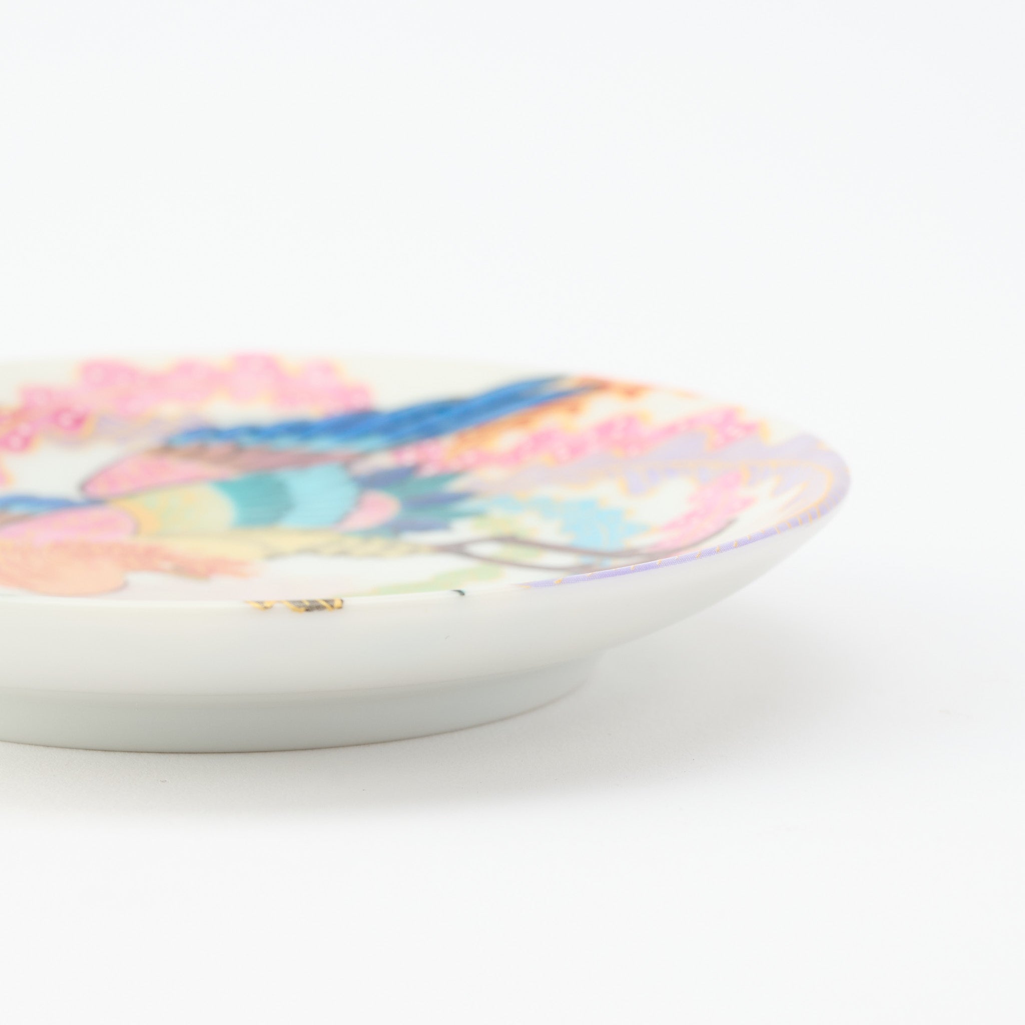 Kutani Art Auspicious Motifs Sauce Plate