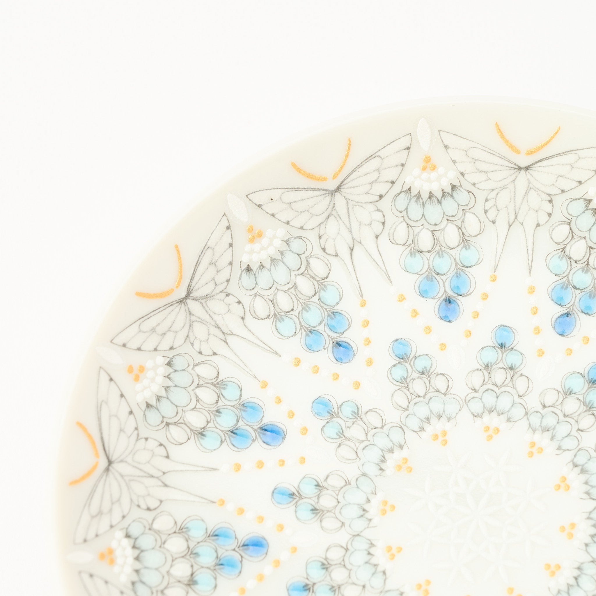 Kutani Art Colorful Saibyo Sauce Plate