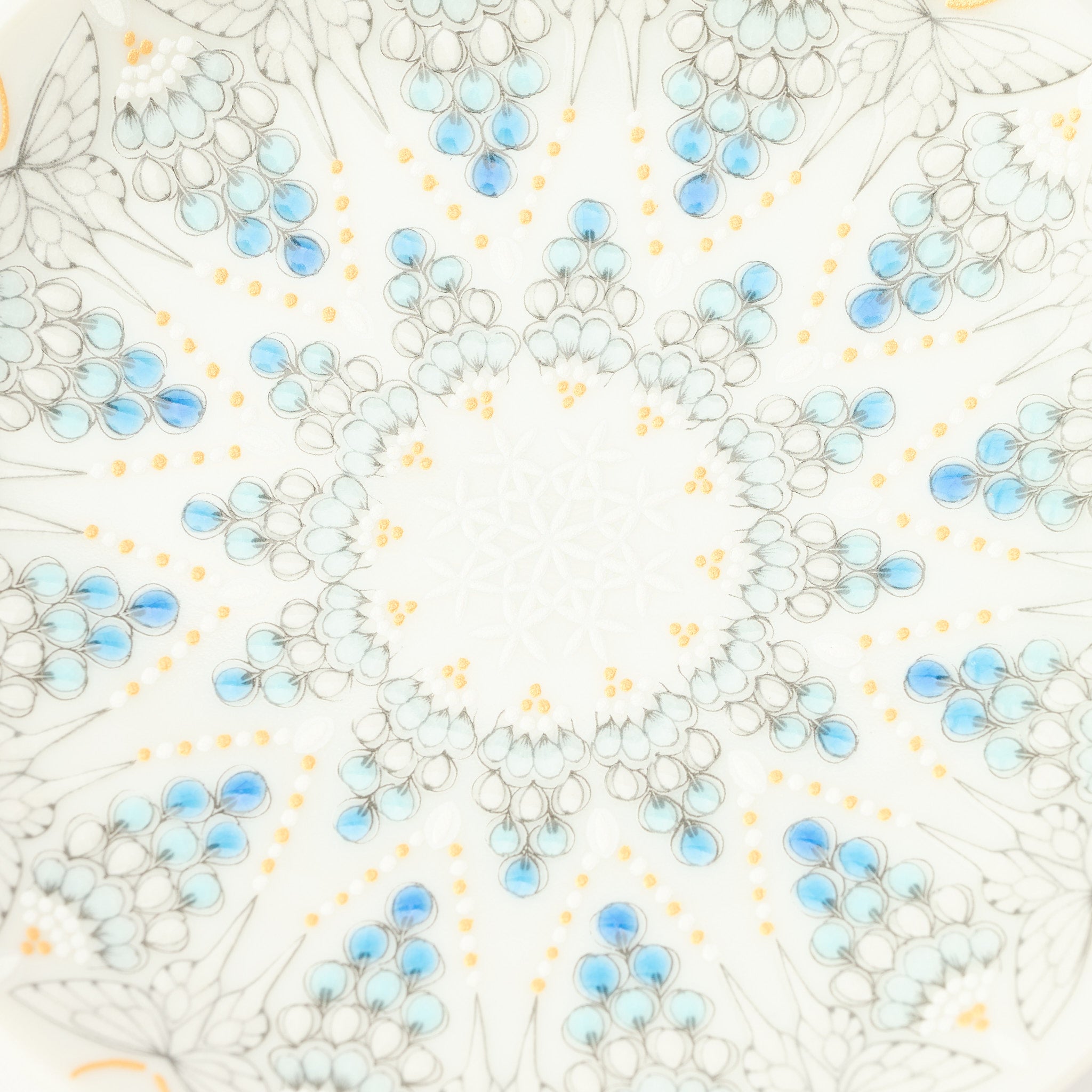 Kutani Art Colorful Saibyo Sauce Plate