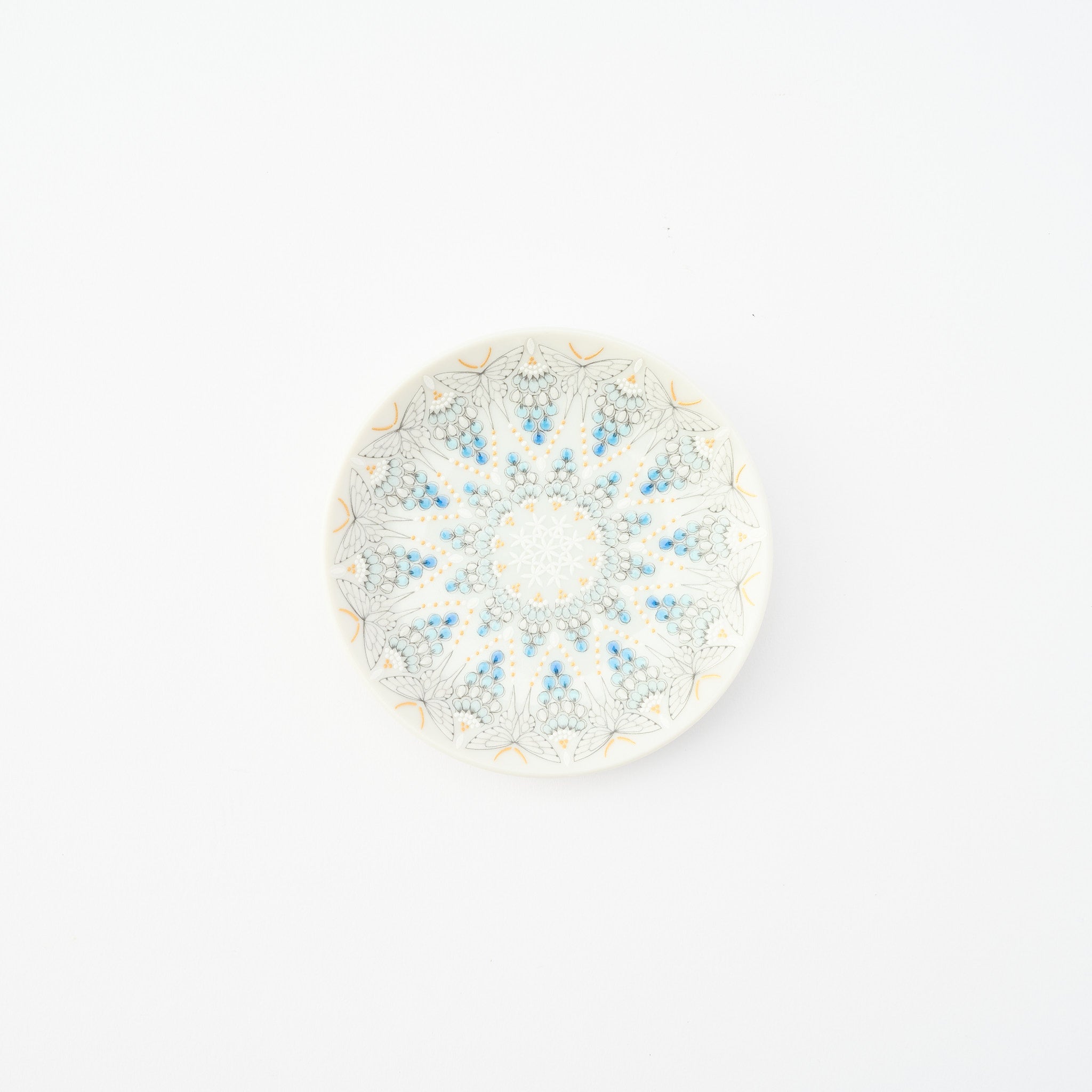 Kutani Art Colorful Saibyo Sauce Plate