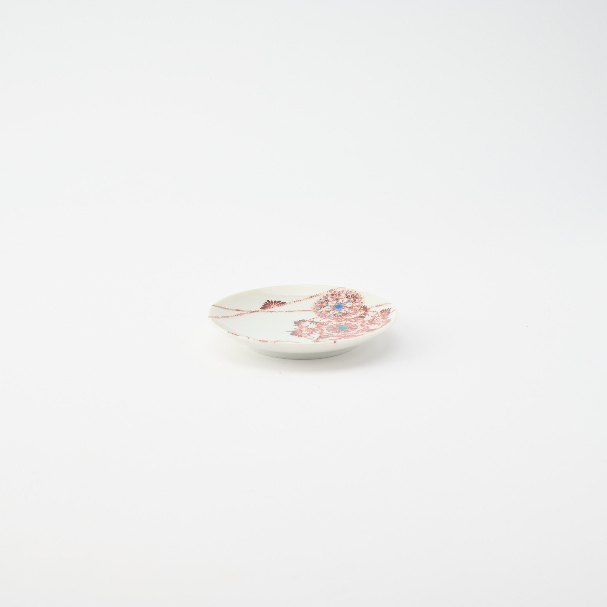 Kutani Art Colorful Saibyo Sauce Plate