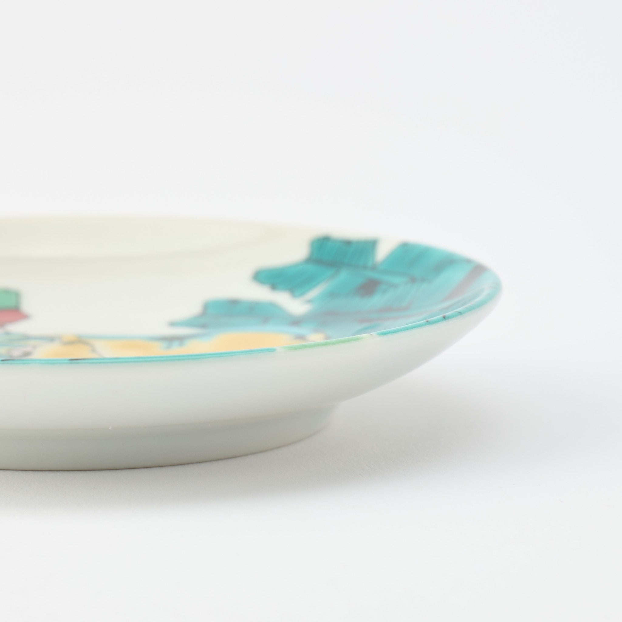 Kutani Art Auspicious Motifs Sauce Plate