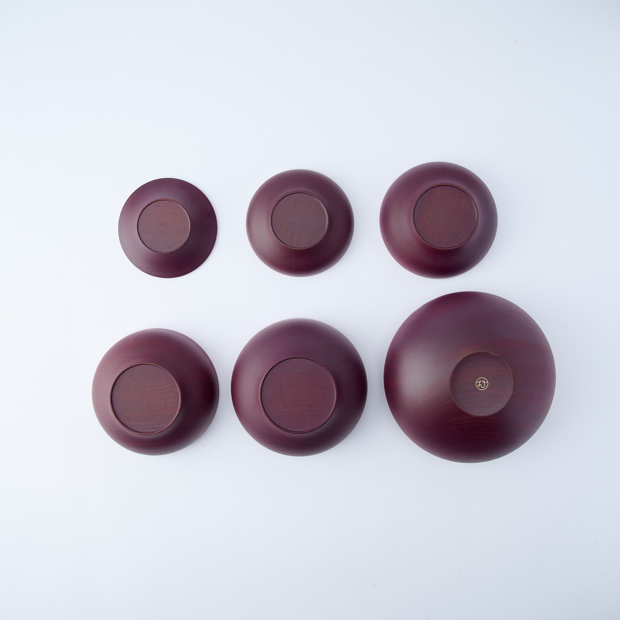 Purple Matte Wipe-lacquer Finish Oryoki Bowl Set