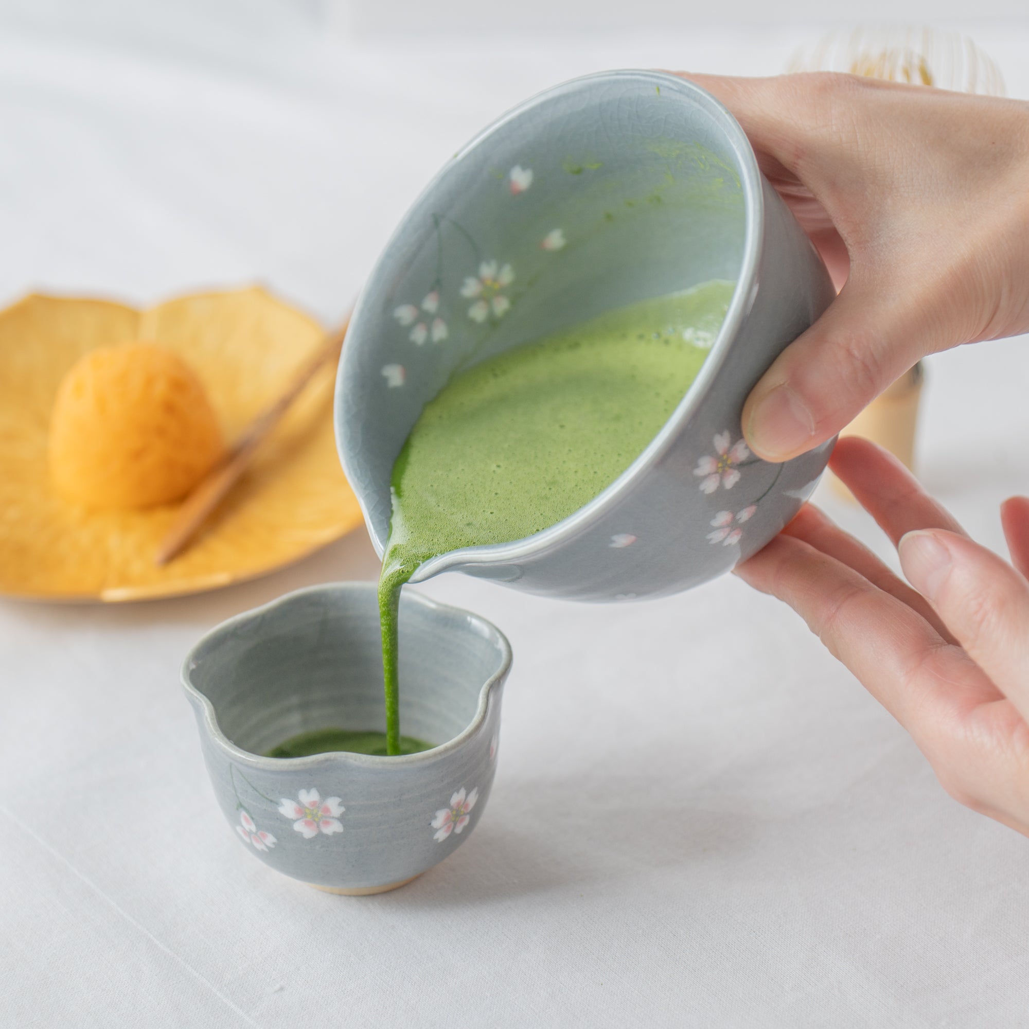 Floating Sakura Matcha Bowl