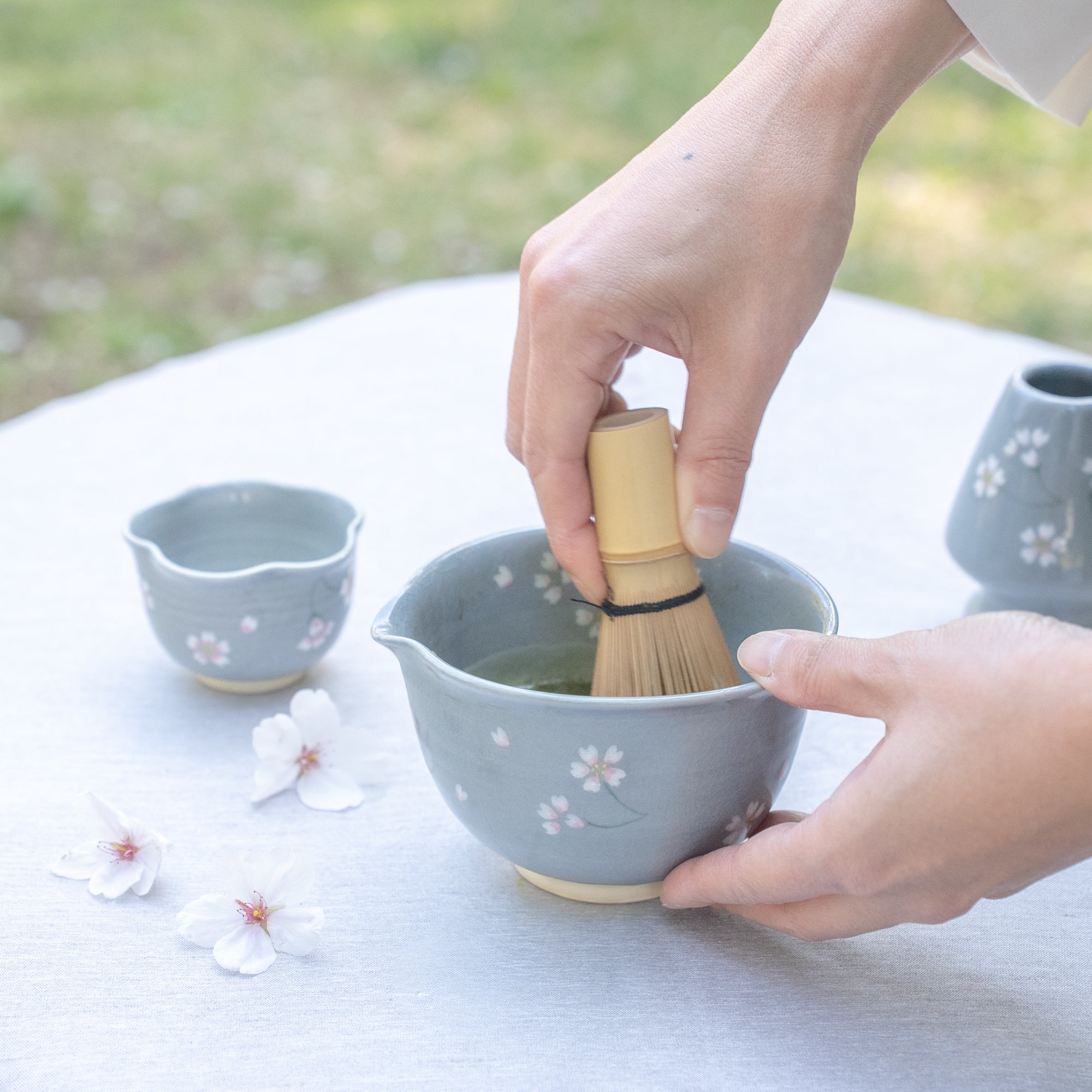 Floating Sakura Matcha Bowl