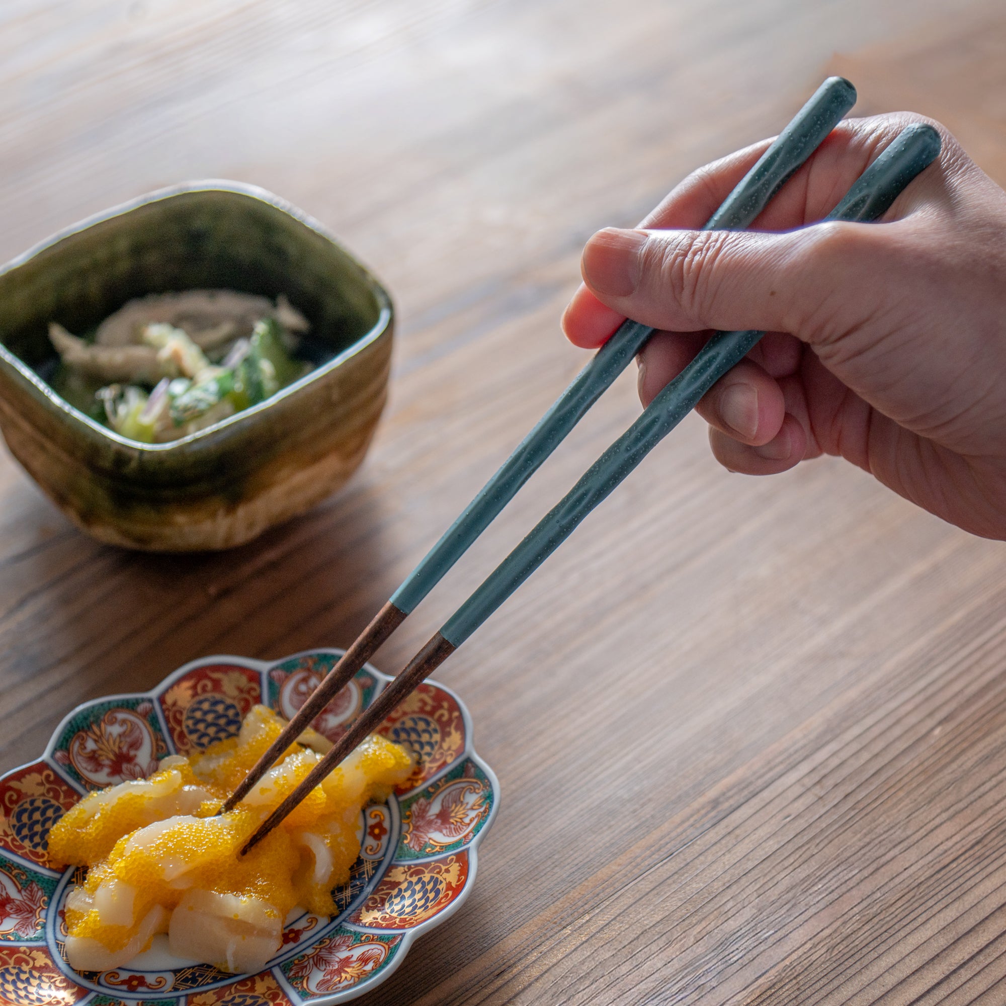 Glazed Finish Carved Chopsticks