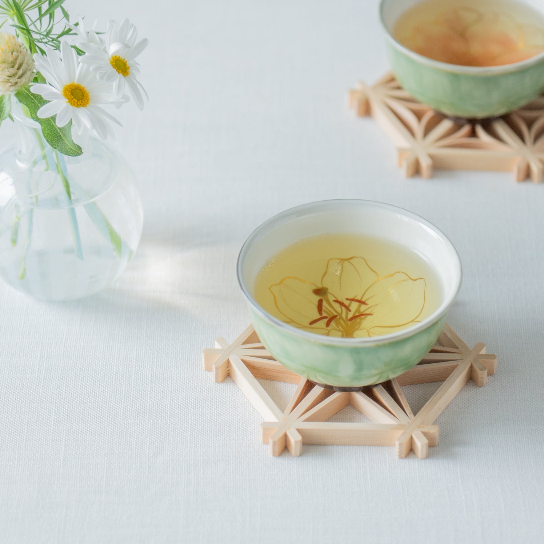 Colorful Floral Japanese Teacup