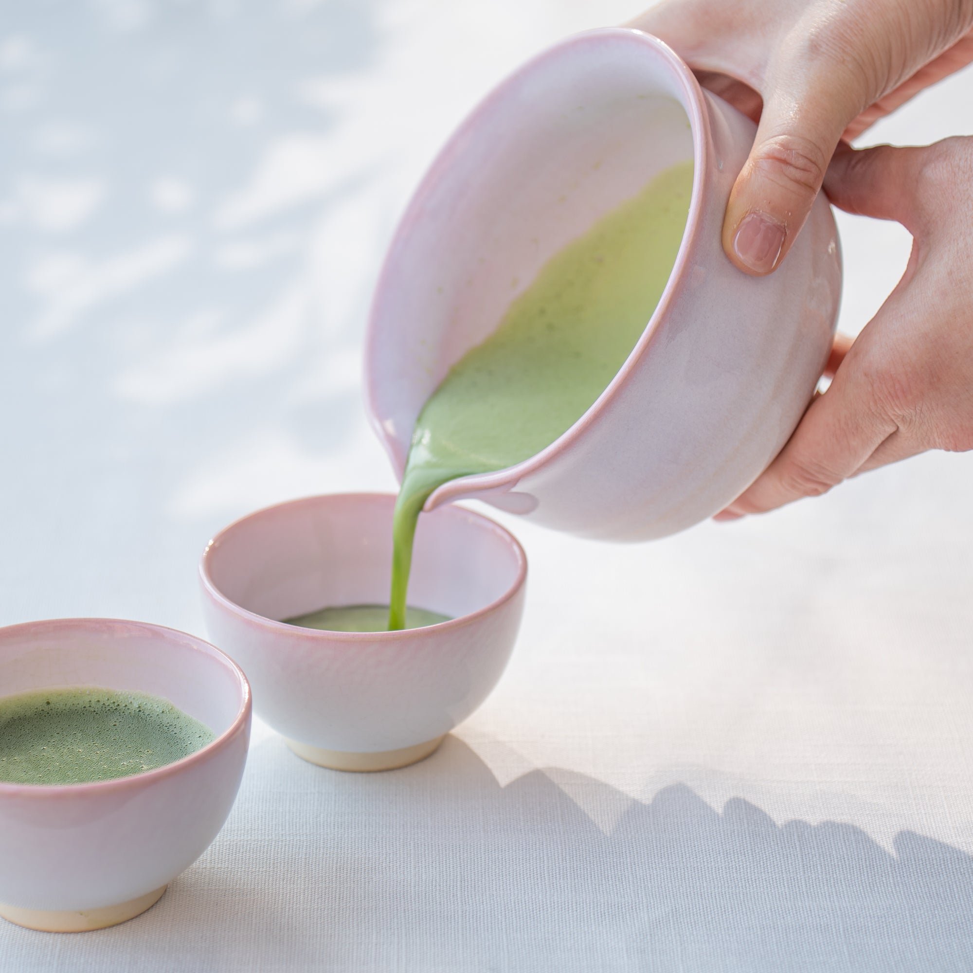 Pink Gradient Matcha Tea Set