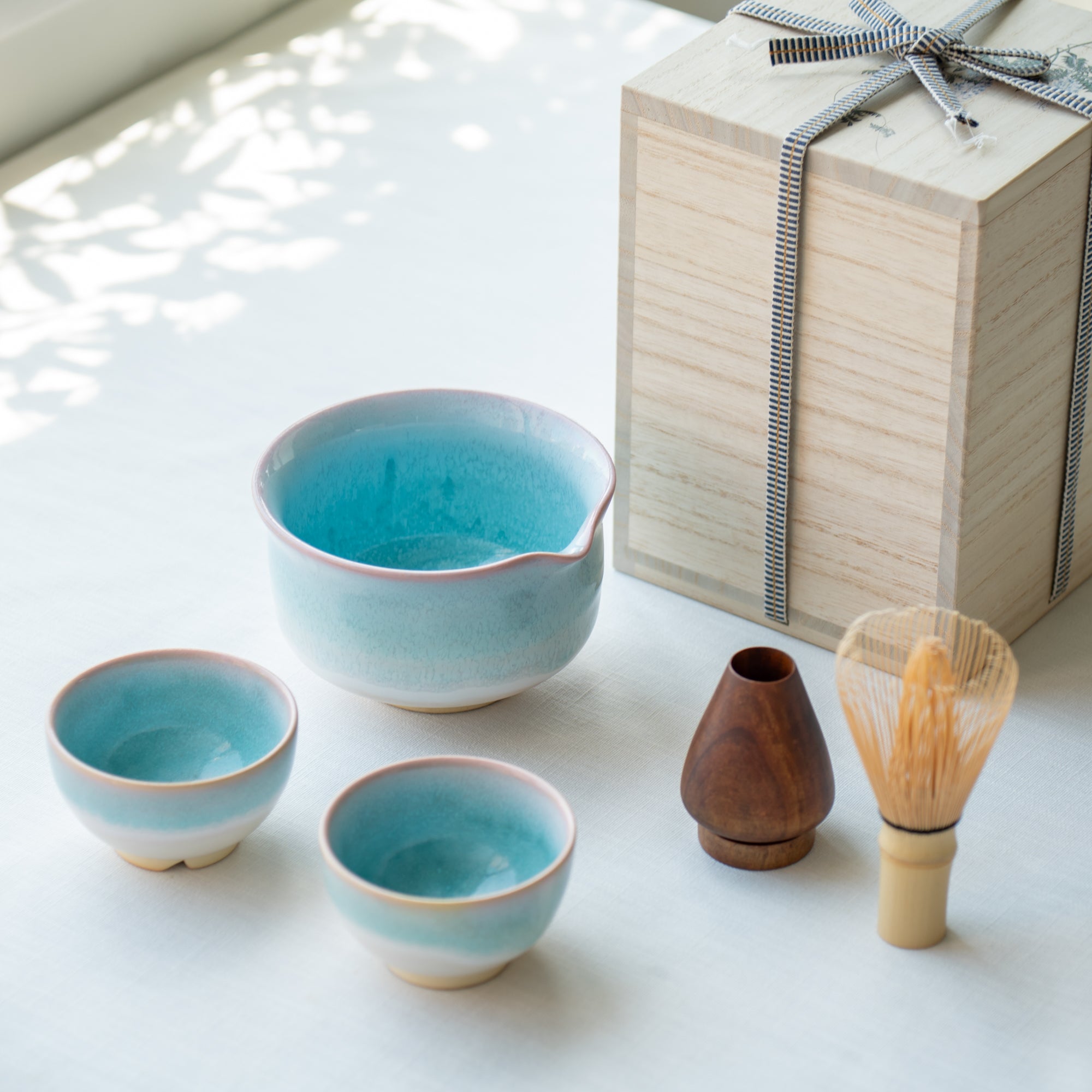 Blue Gradient Matcha Tea Set