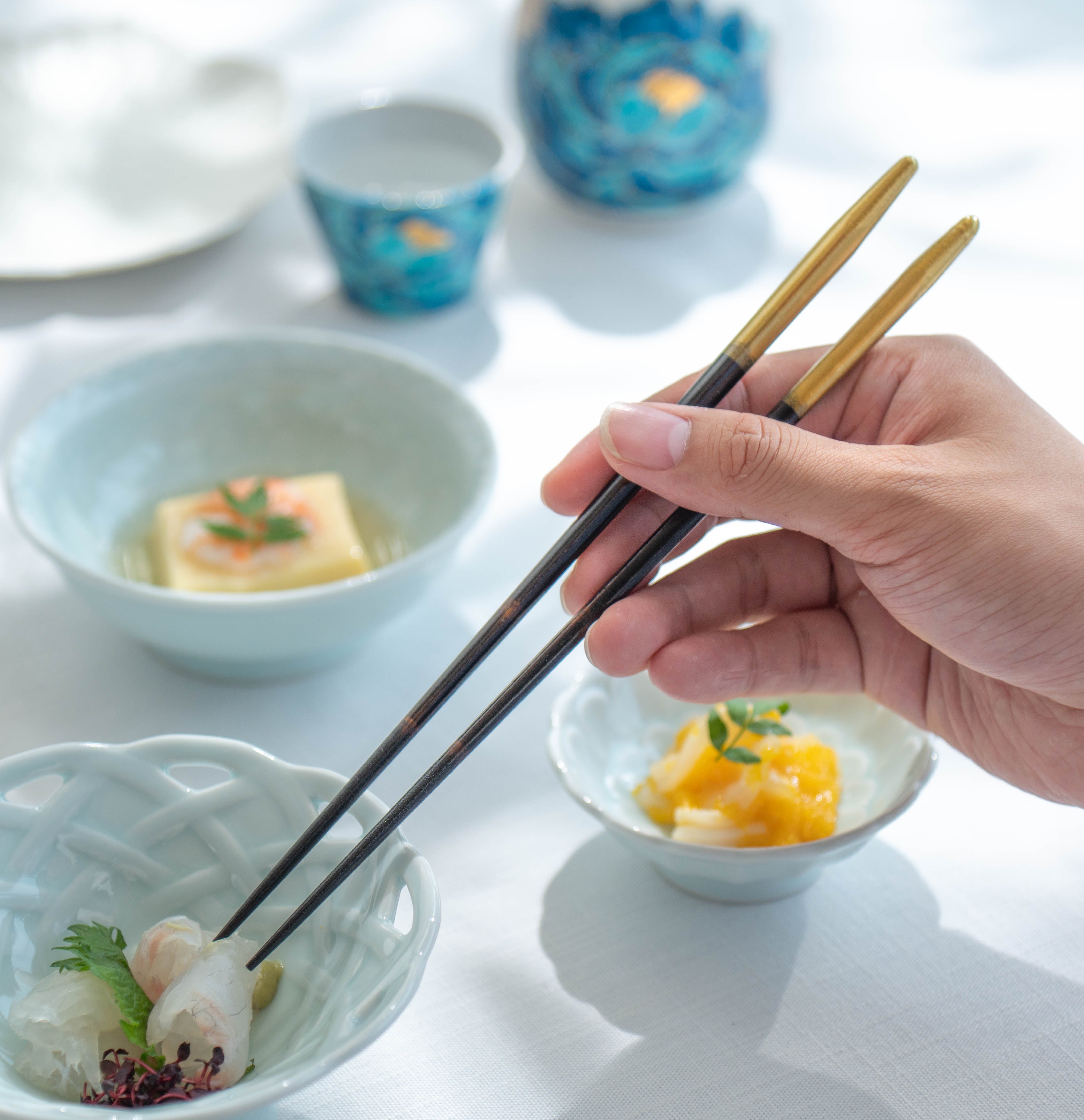 Peacock Feather Luster Chopsticks