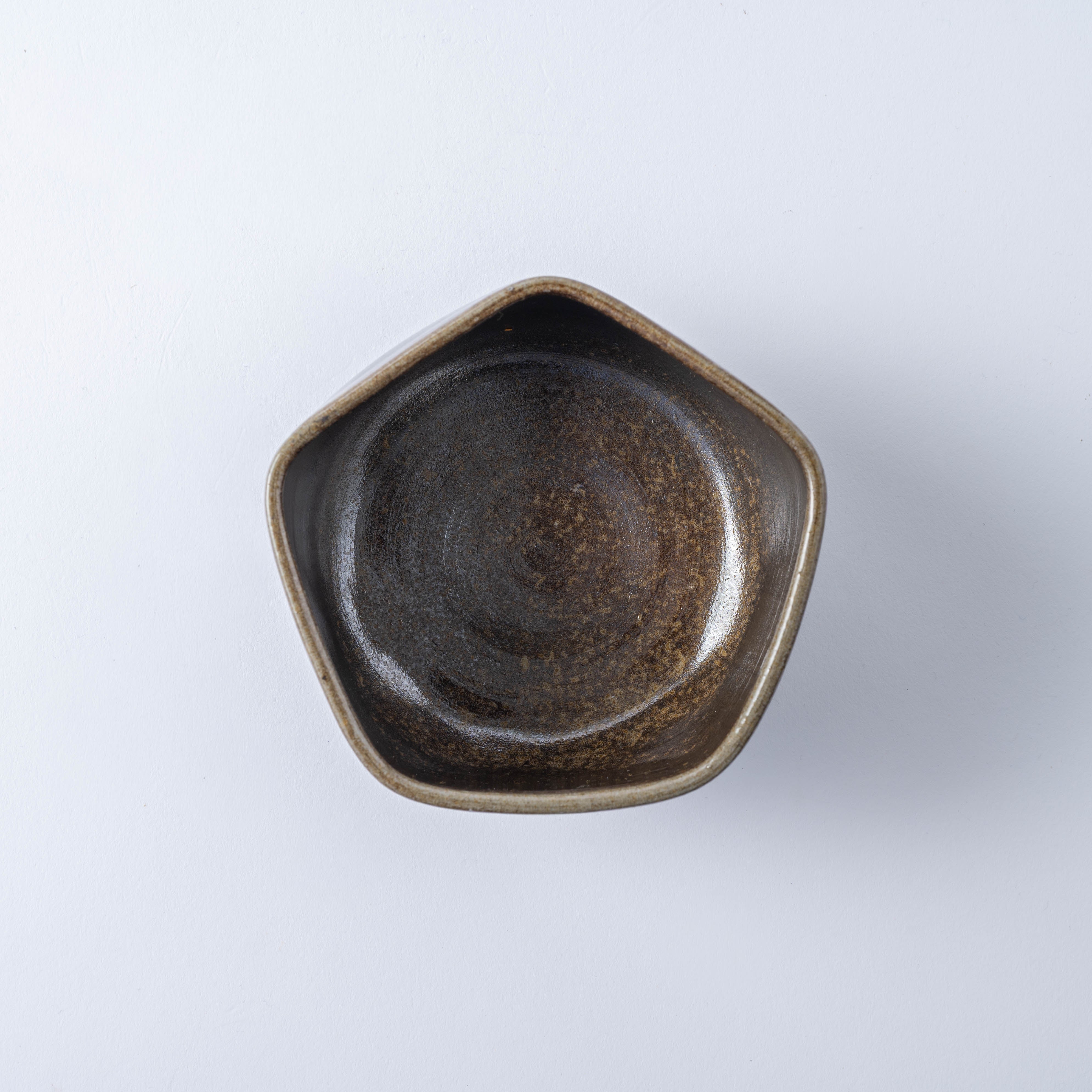 Hikidashi-Guro Five-Sided Matcha Bowl