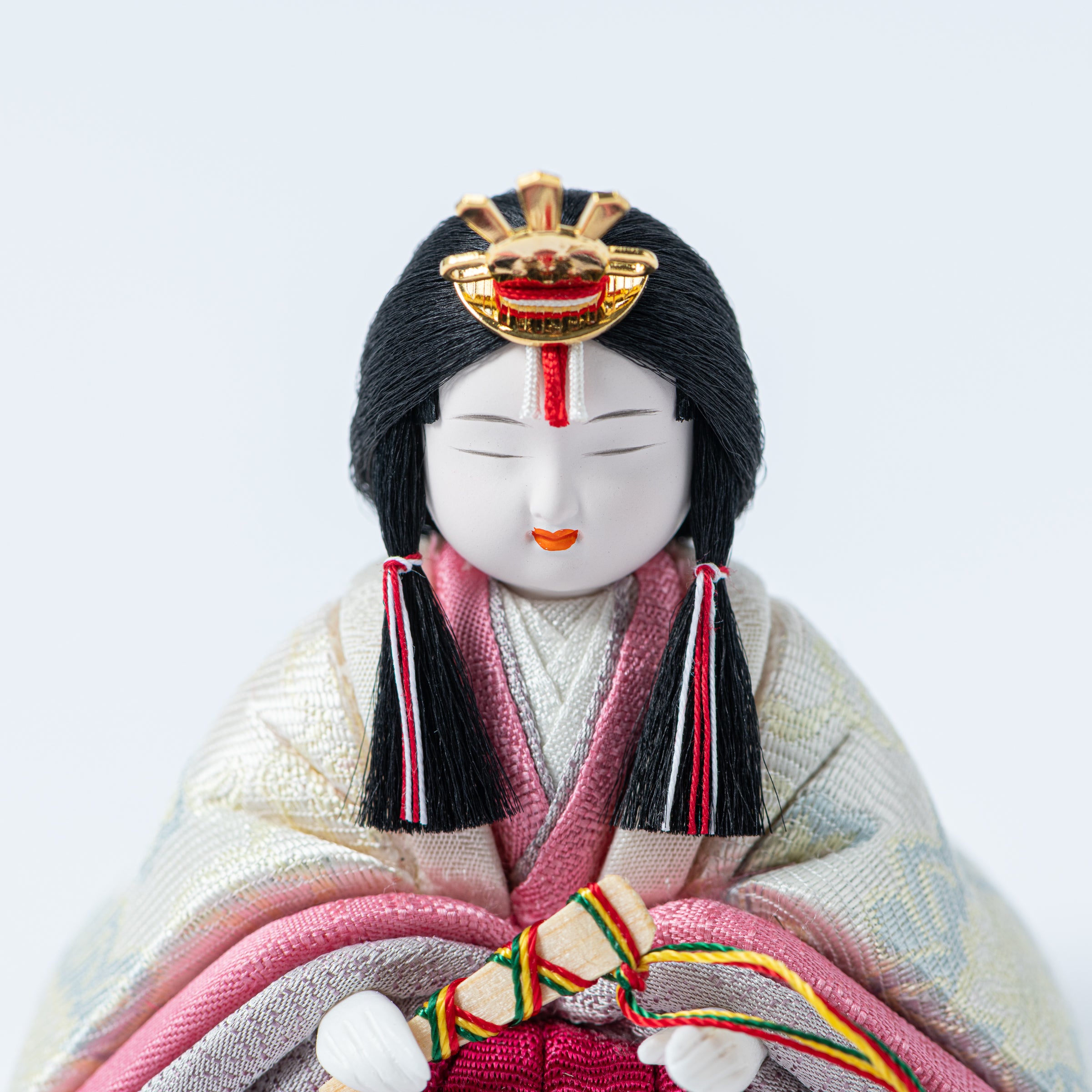 Peony Arabesque Hina Dolls with Golden Folding Screen