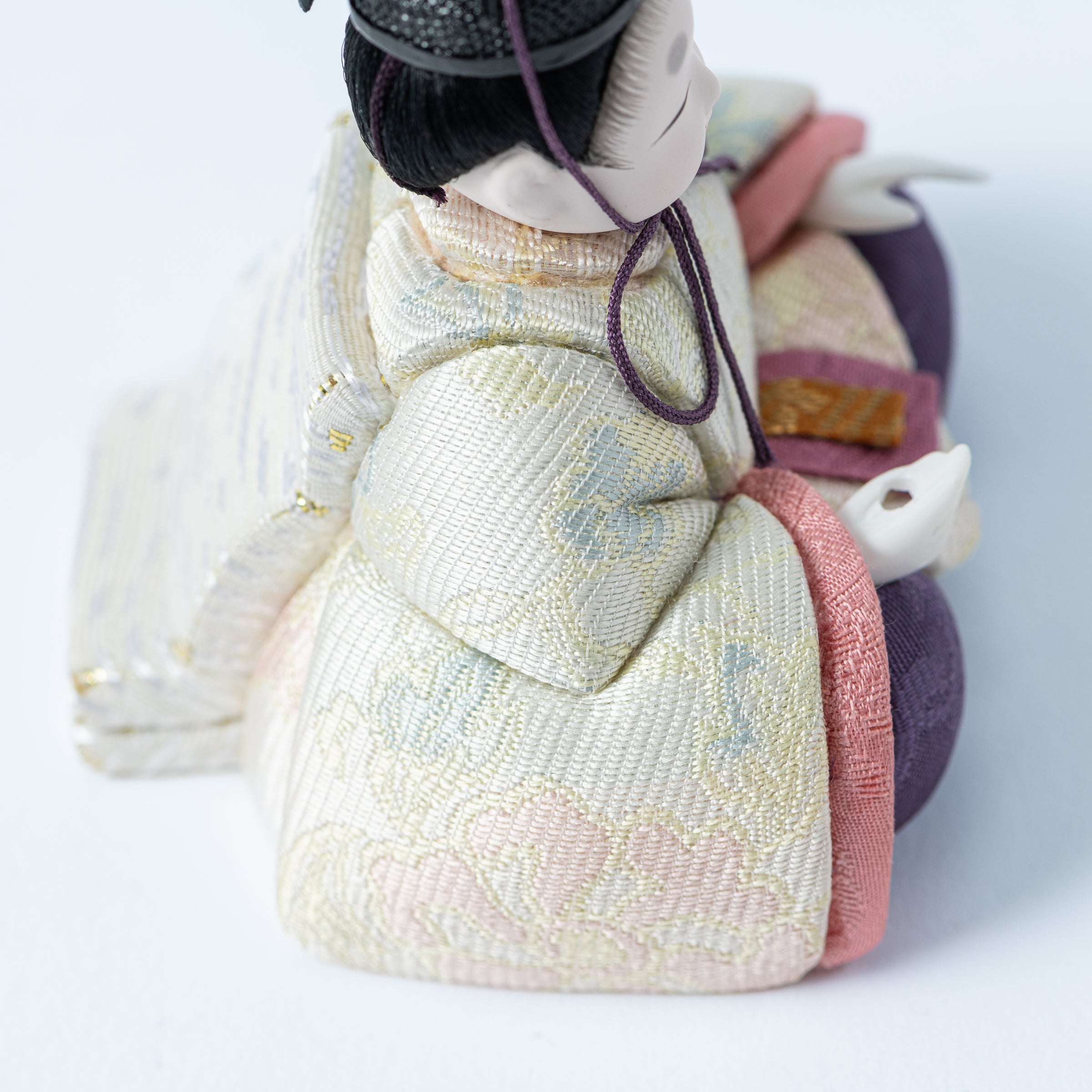 Peony Arabesque Hina Dolls with Golden Folding Screen