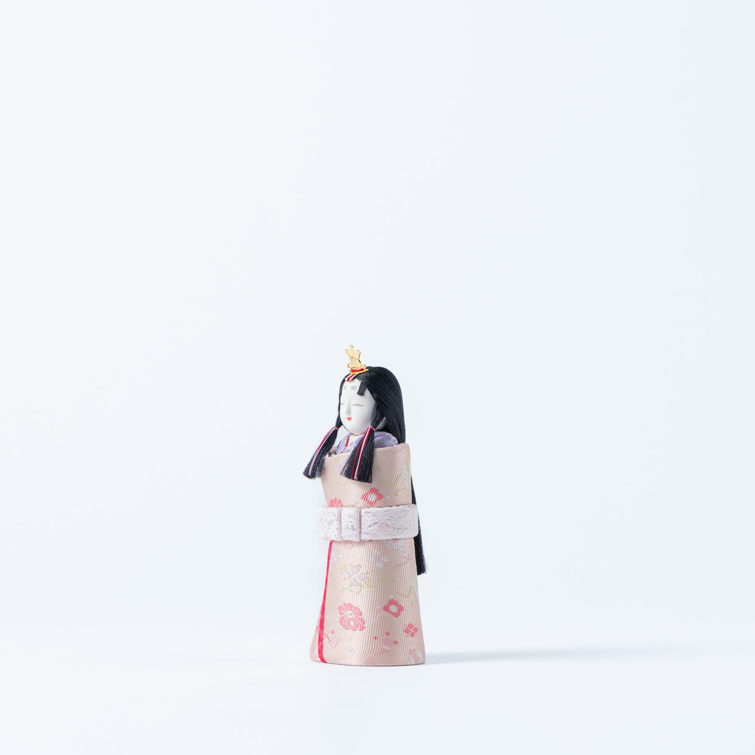 Standing Hina Dolls with Maki-e Plum Blossom Screen